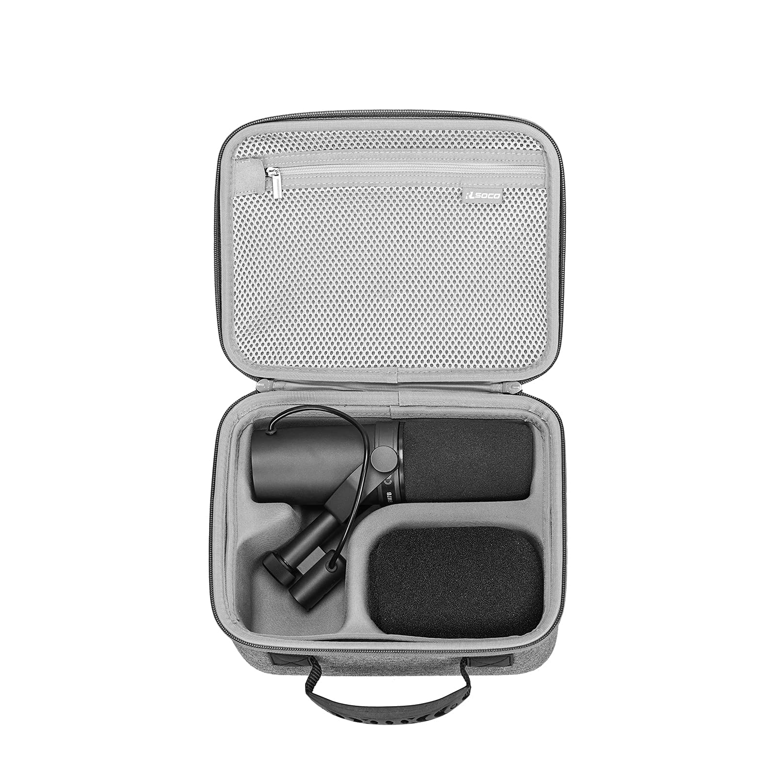 Rlsoco Case For Shure Sm7B Dynamic Vocal Microphone & Shure Mv7+ / Mv7X / Mv7 Podcast Dynamic Microphone (Grey)