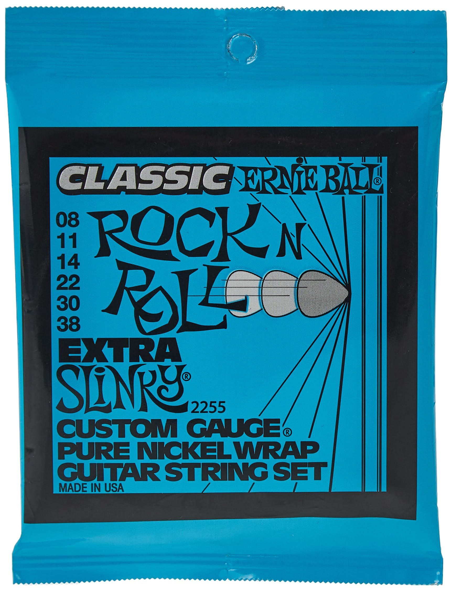 Ernie Ball Extra Slinky Nickel Wound Electric Guitar Strings - 8-38 Gauge