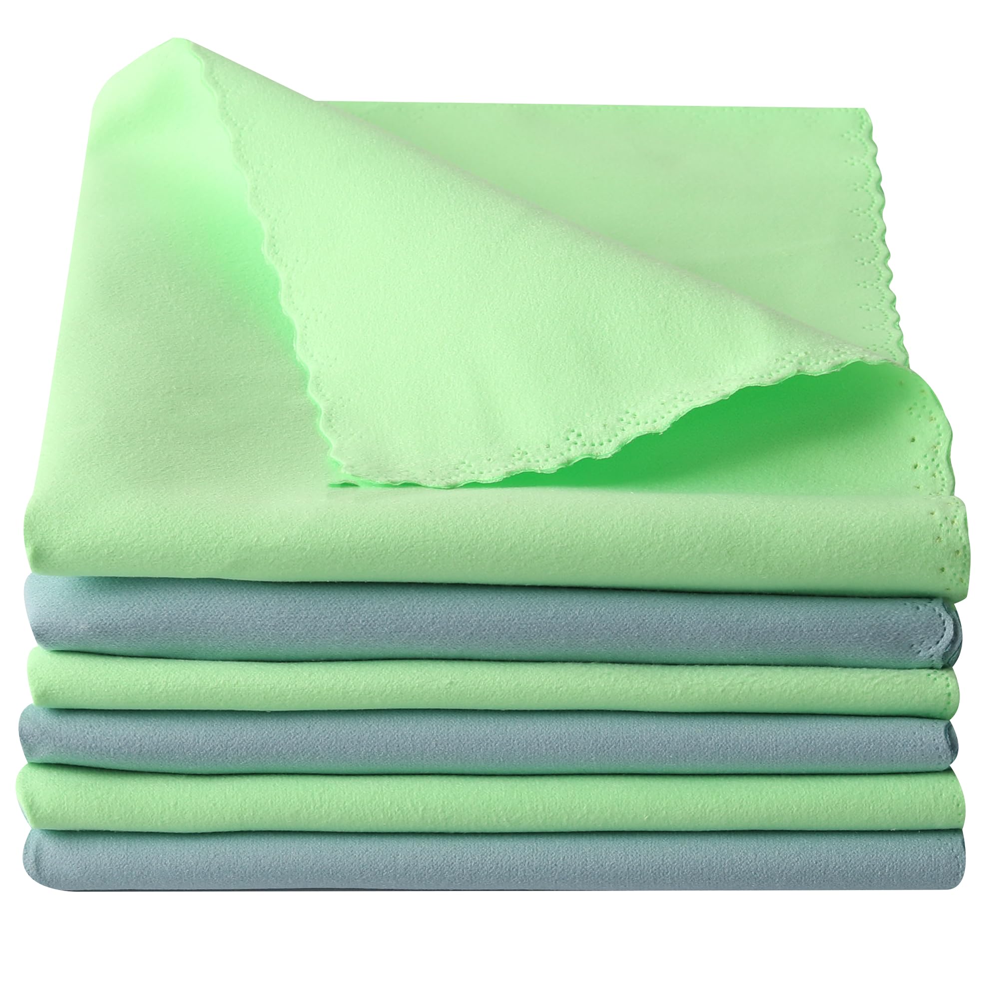 (6-Pack) Calvana 12*12    Violin Cleaning Cloth, Microfiber Polishing Cloth, for Flute, Trumpet, Grand Piano, Electric Guitar, T