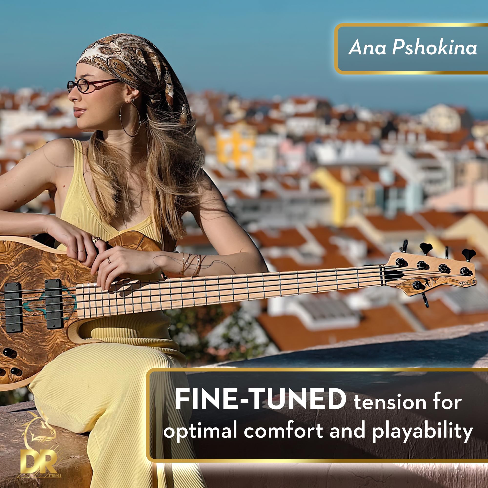 DR Strings DRAGON SKIN+ - Coated Quantum Nickel Bass Strings - DBQ5-45 - Superior Sound with Comfortable Feel & Long Life: 5 Str