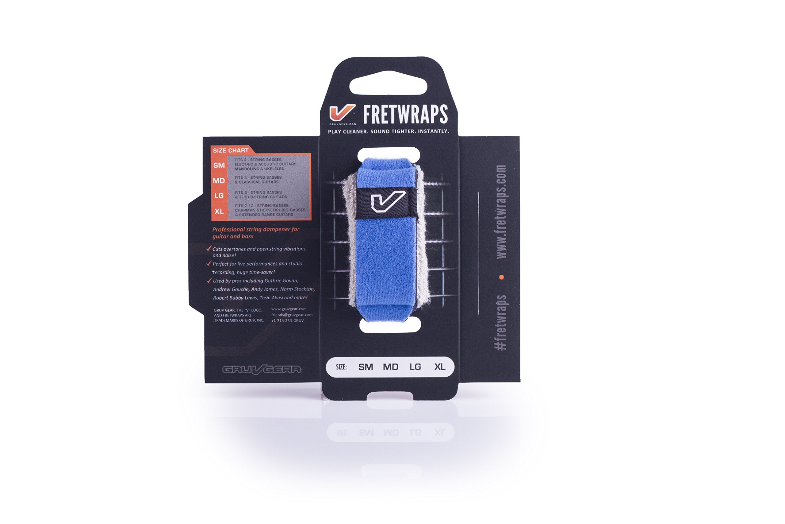 Gruv Gear FretWraps HD 'Sky' String Muters 1-Pack (Blue, Small) (FW-1PK-BLU-SM)