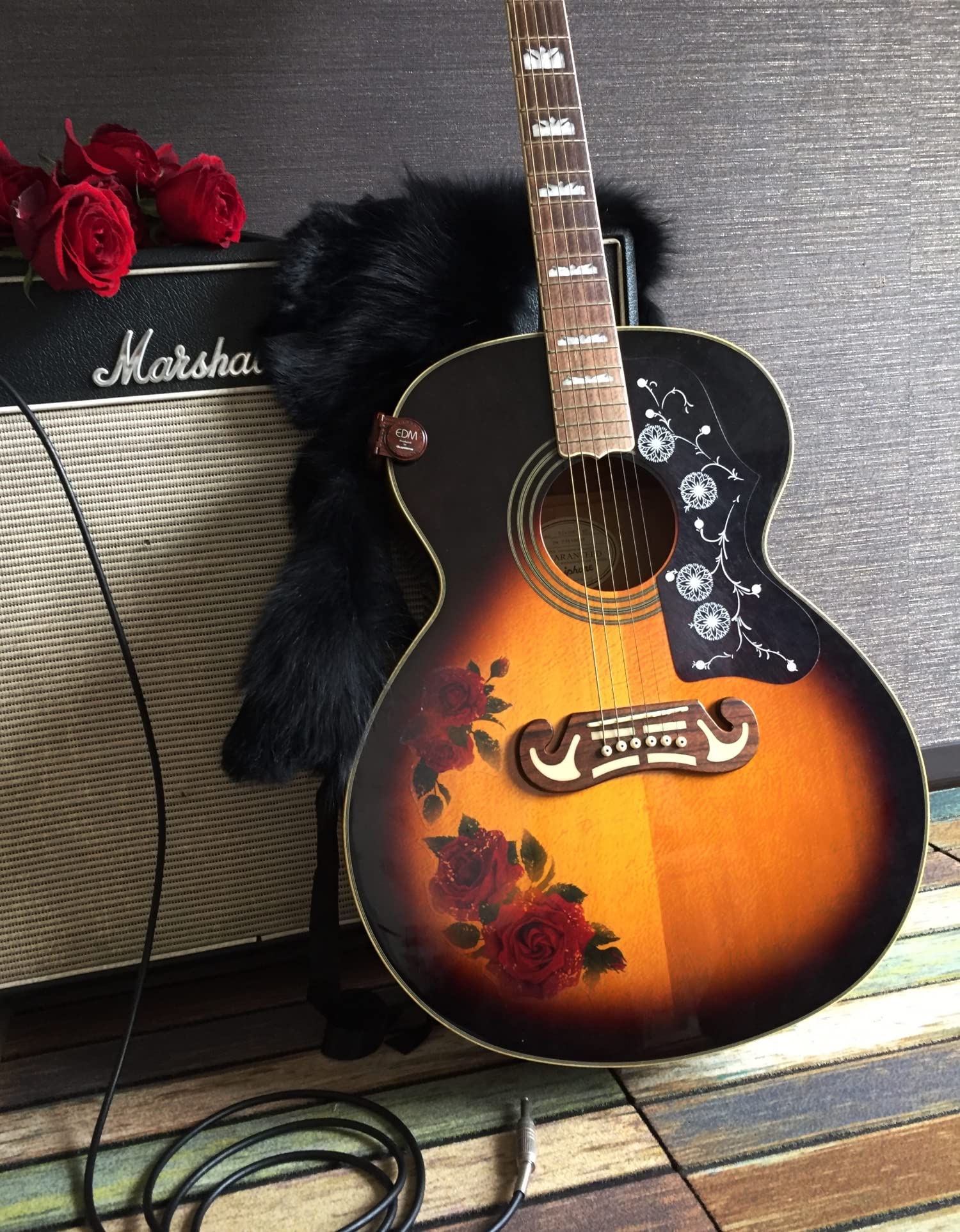 Layer Graph Stickers For Guitars & Bass - English Rose