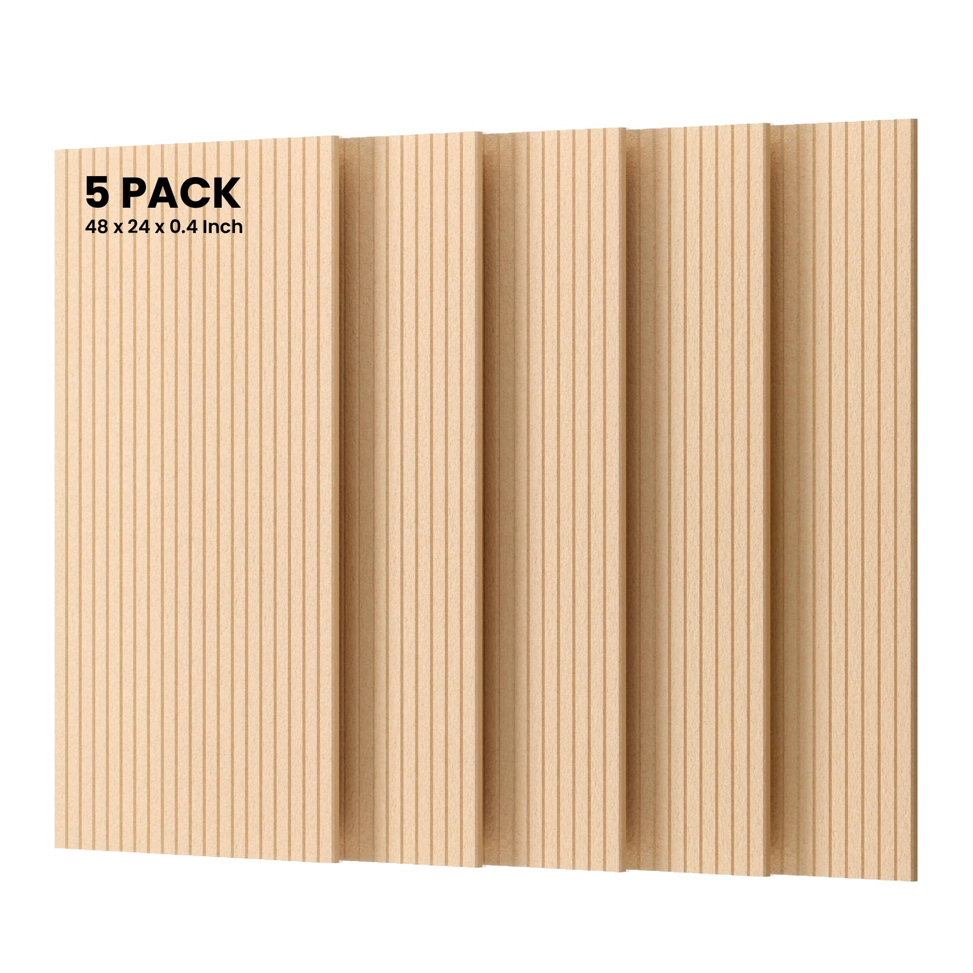 5 Pack Acoustic Panels, 48 X 24X 0.4 Inch Sound Proof Panels For Walls, Premium Wall Sound Absorbing Panels, Decorative Sound Da