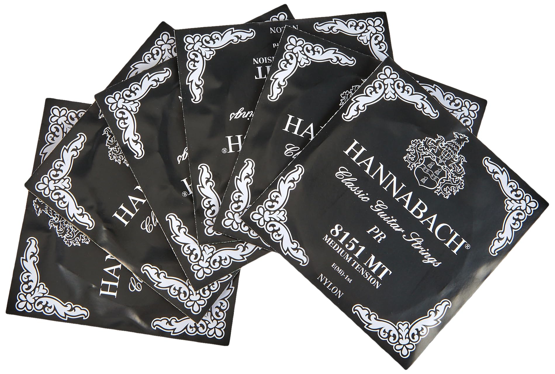 Hannabach 652527 Series 815 Silver Special Medium Tension String Set For Classic Guitar - Black