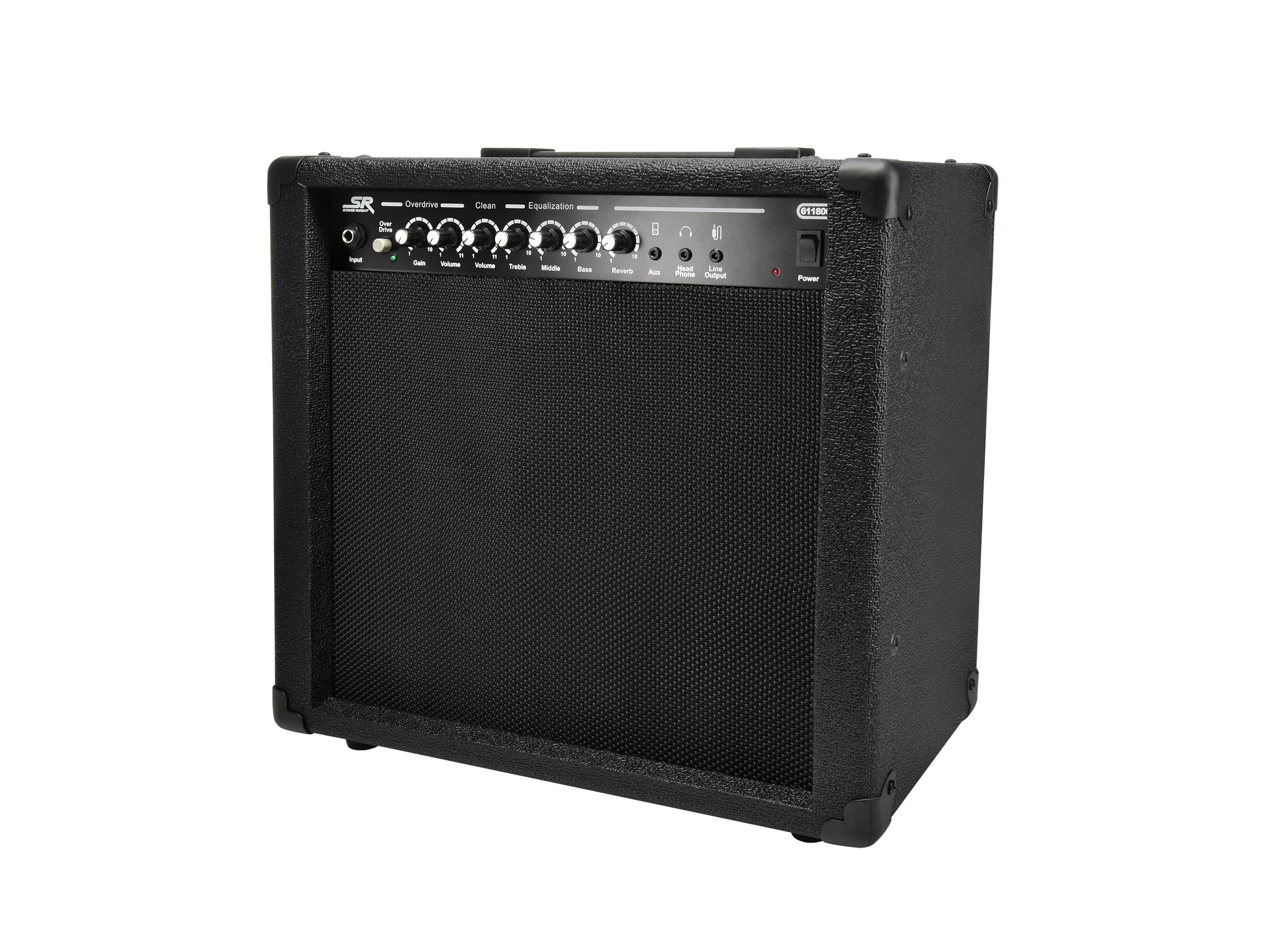 Monoprice 1x10 Guitar Combo Amplifier - Black 40-Watt, Spring Reverb, 10-Inch 4-Ohm Speaker, High & Low Inputs, Headphone Output
