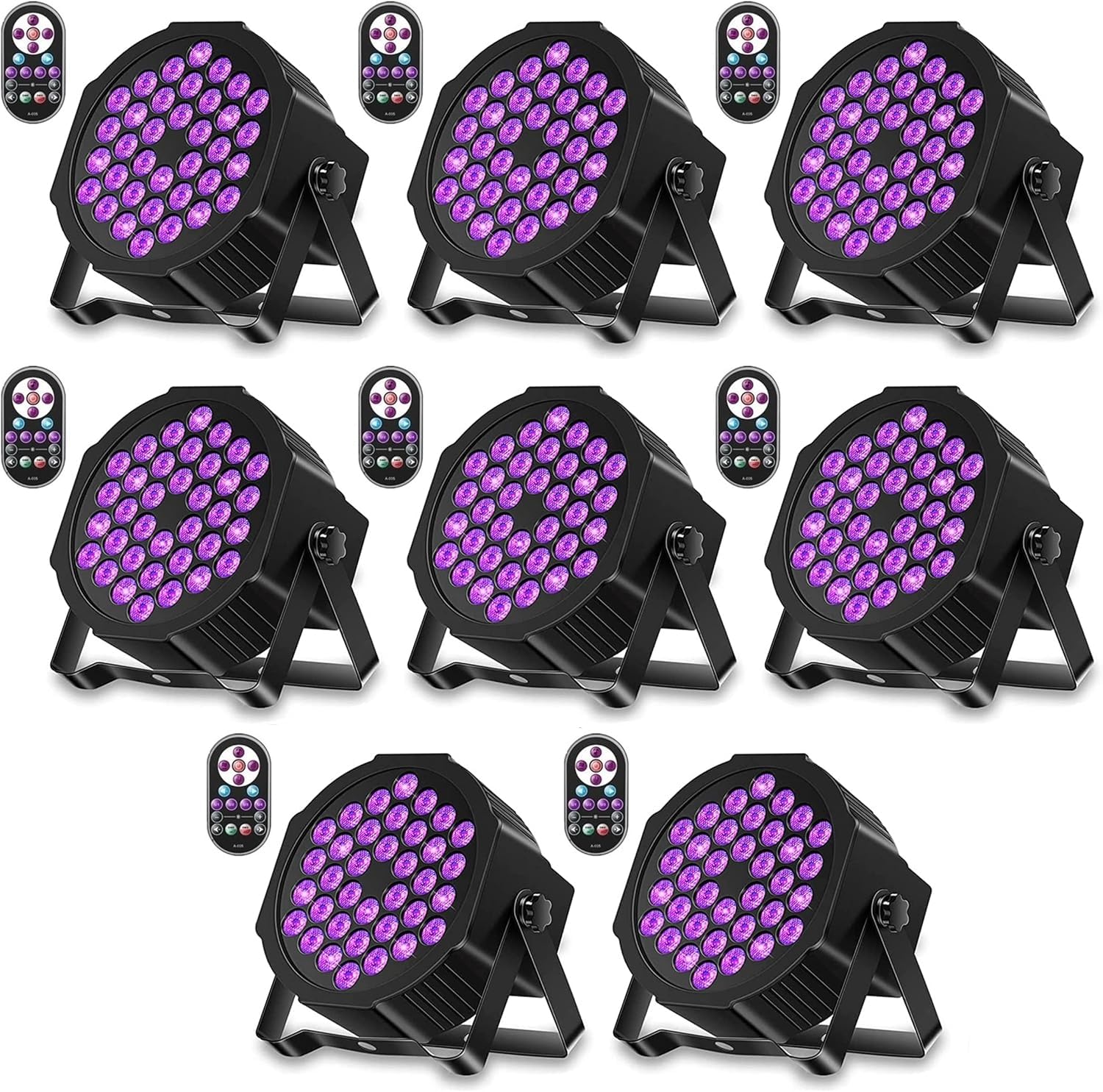 36Led Black Lights, Uking 72W Uv Stage Lights Blacklight With Glow In The Dark Party Supplies By Dmx And Remote Control For Hal