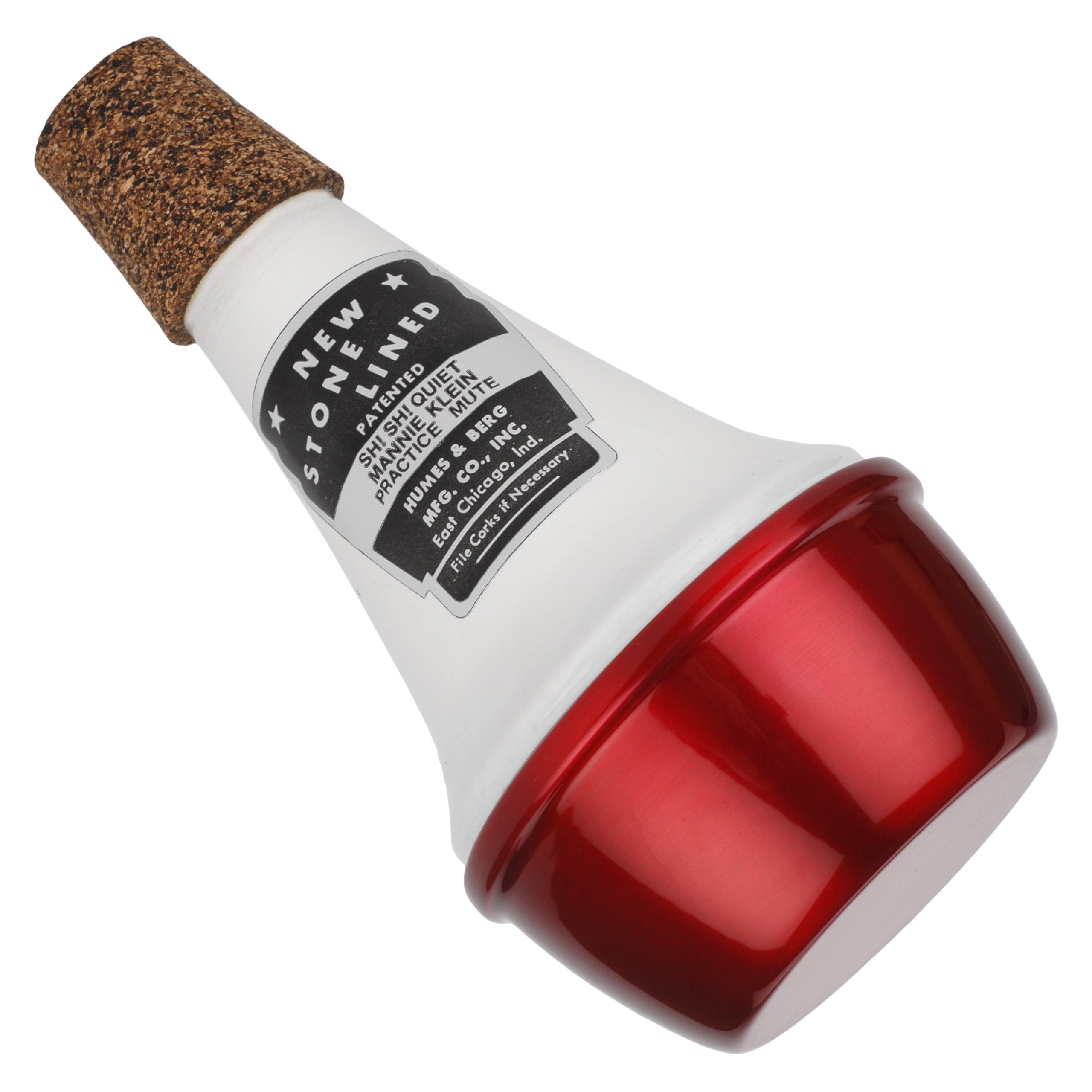 Humes & Berg New Stone Lined Practice Mute 232 Trumpet, Red/White
