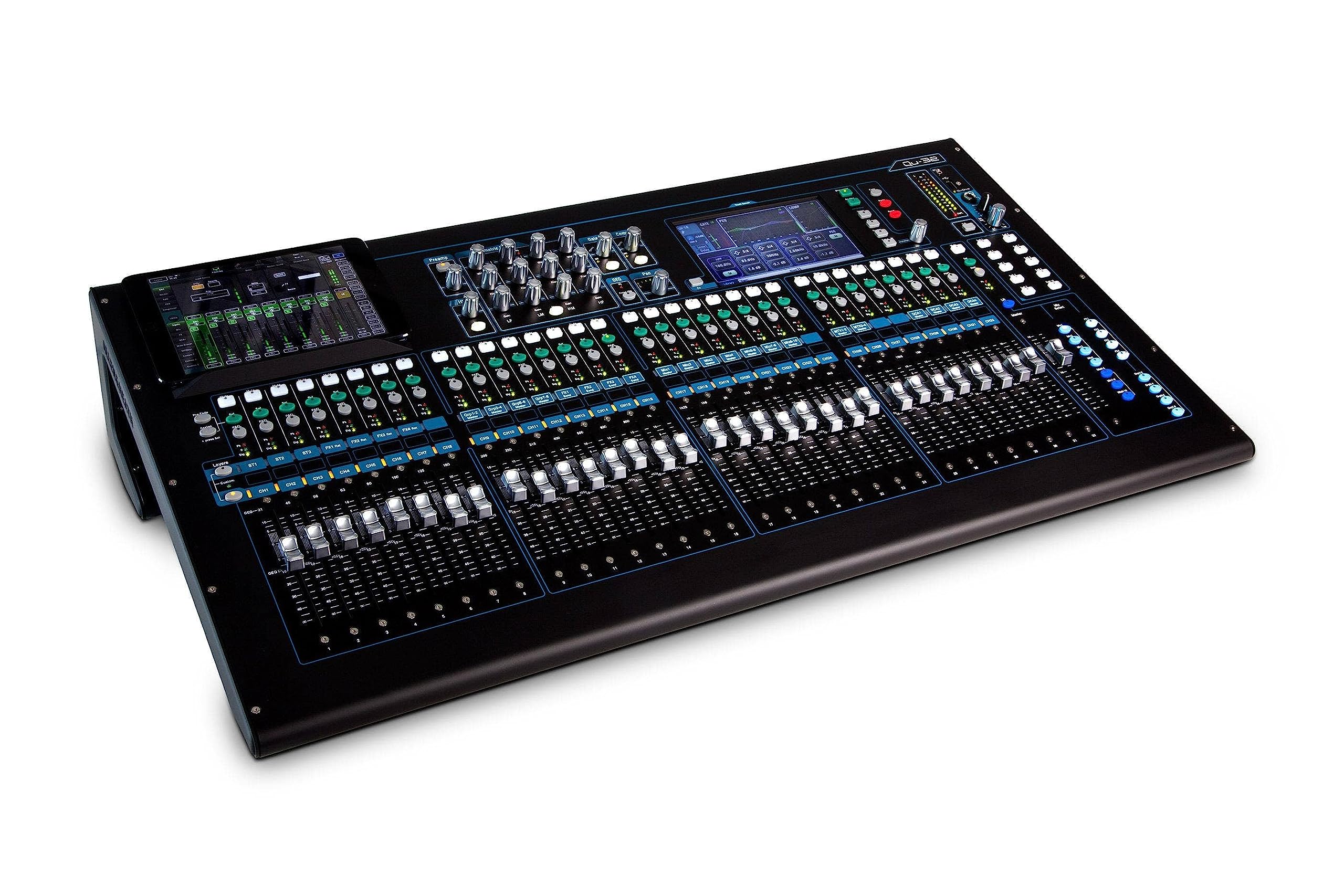 Allen & Heath QU-32C 38 In/28 Out Compact Digital Mixer, Chrome Edition,Black