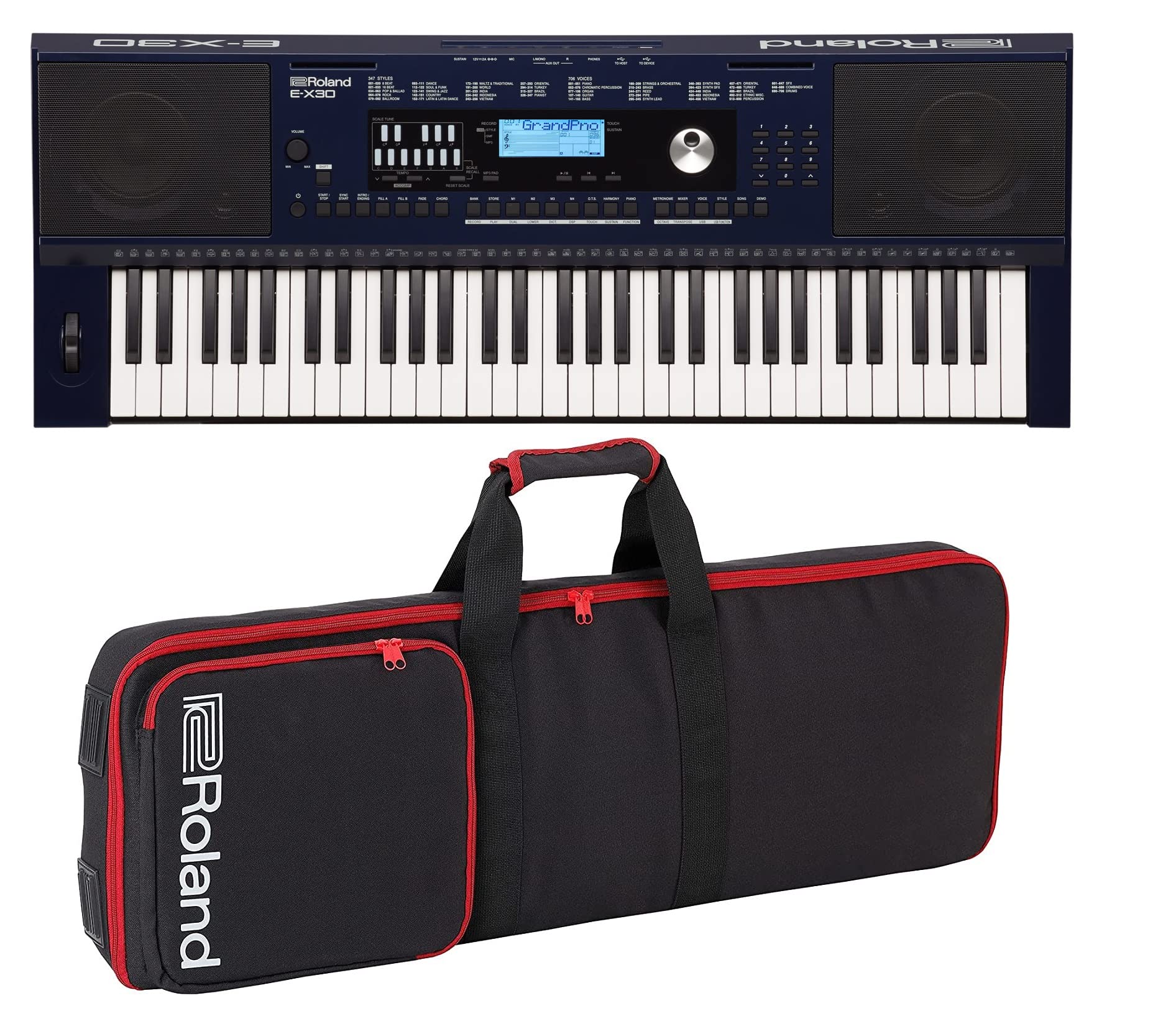 Roland E-X30 Arranger Keyboard 61-keys with Carry Bag