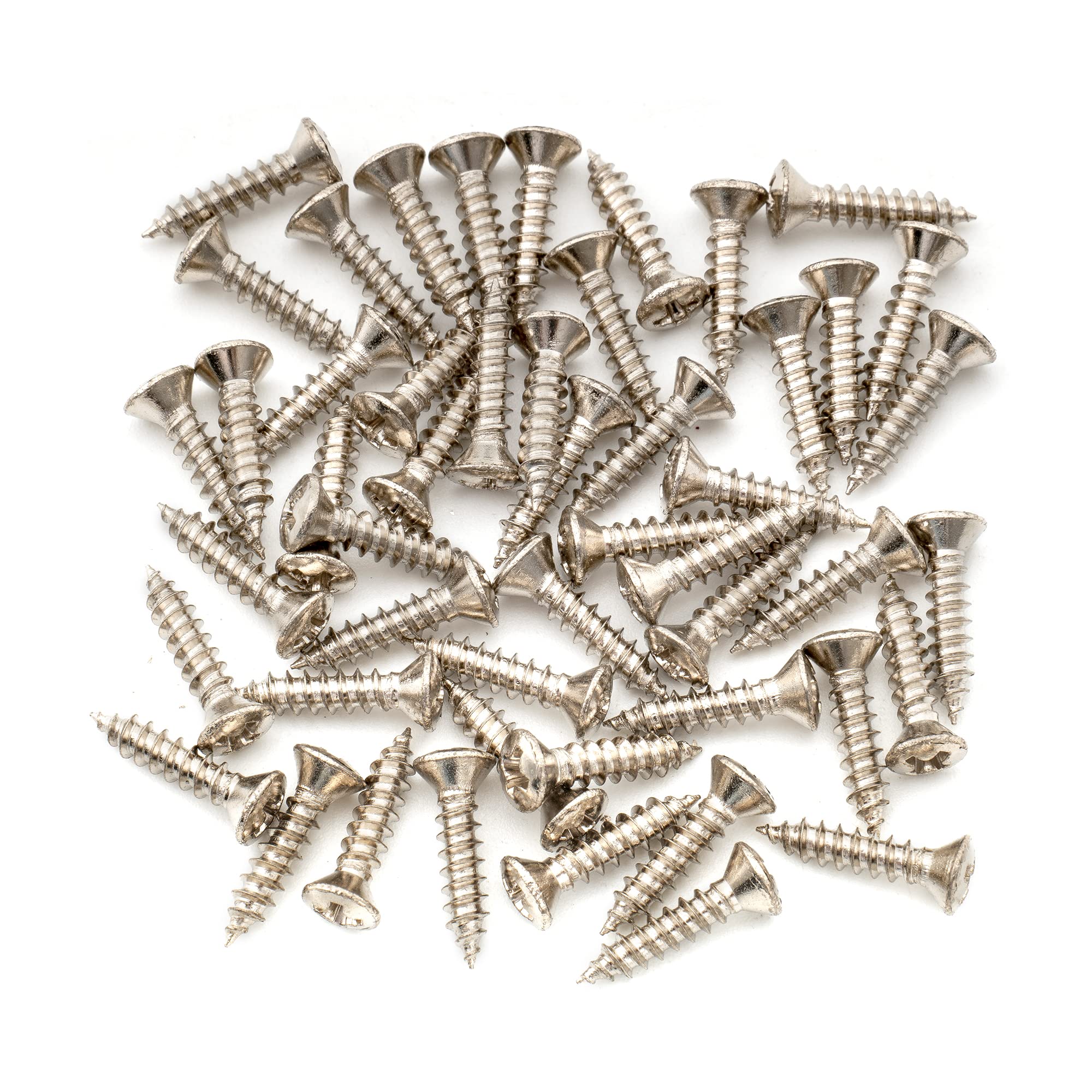 Musiclily Ultra 3X12Mm Stainless Steel Pickguard Mounting Screws For Fender Stratocaster Telecaster Electric Guitar Or Bass, Nic
