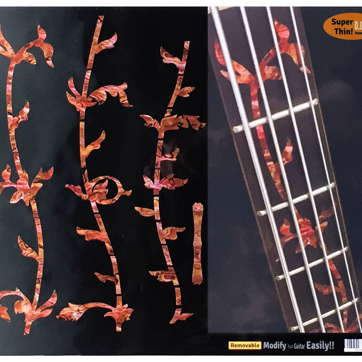 Inlay Sticker Fret Markers For Bass - Tree Of Life - Abalone Red ...