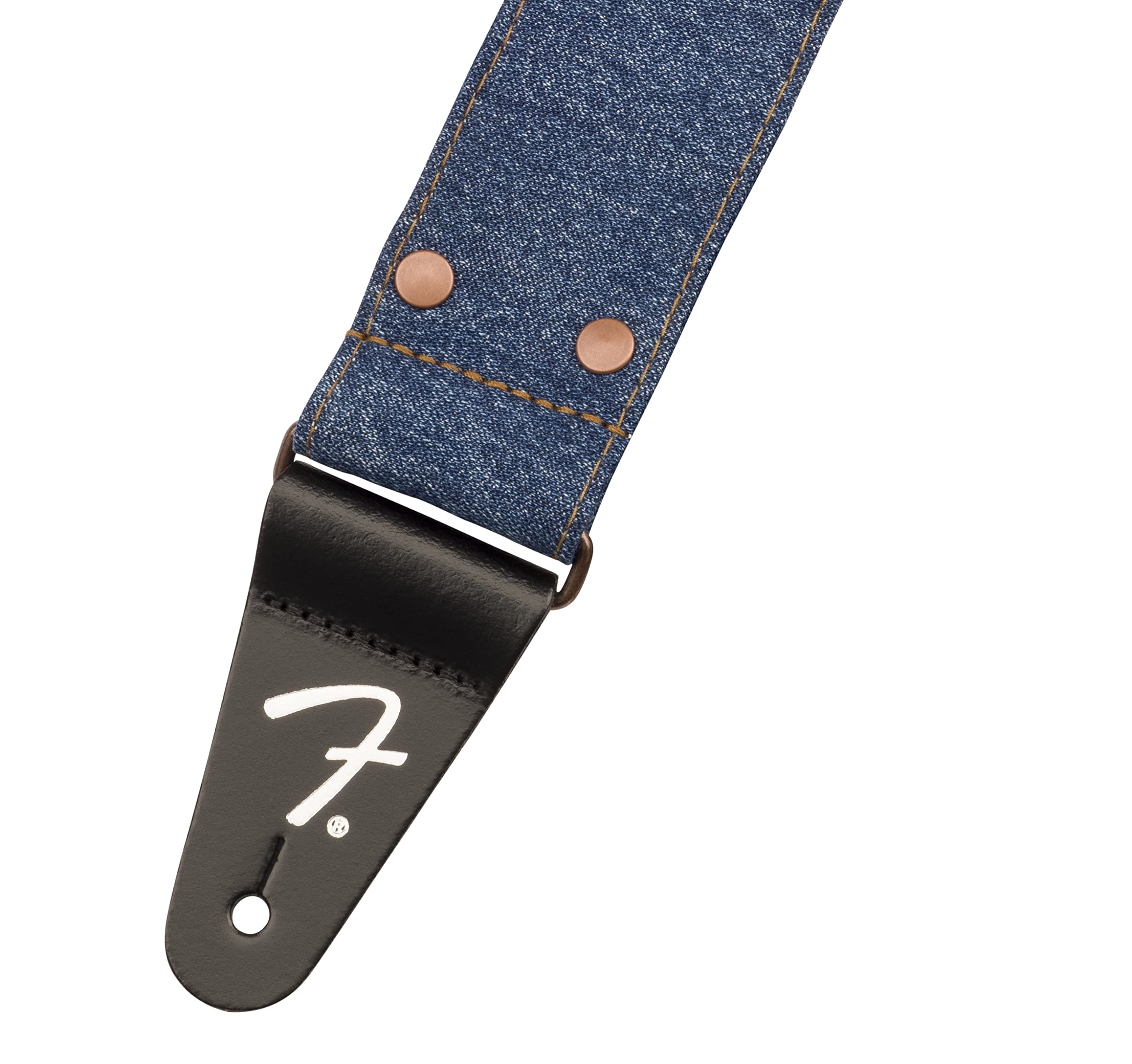 Fender x Wrangler Riveted Denim Guitar Strap, Indigo