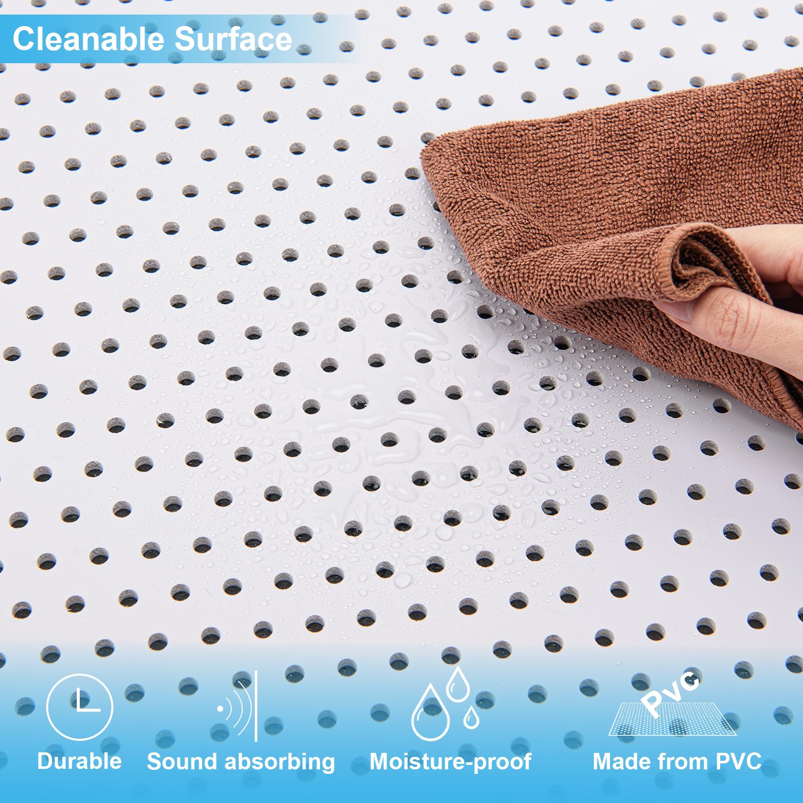 Art3d Acoustic Drop Ceiling Tiles 2x2ft 12-Pack, Soundproof Panels 24x24 for Wall Coverings, White