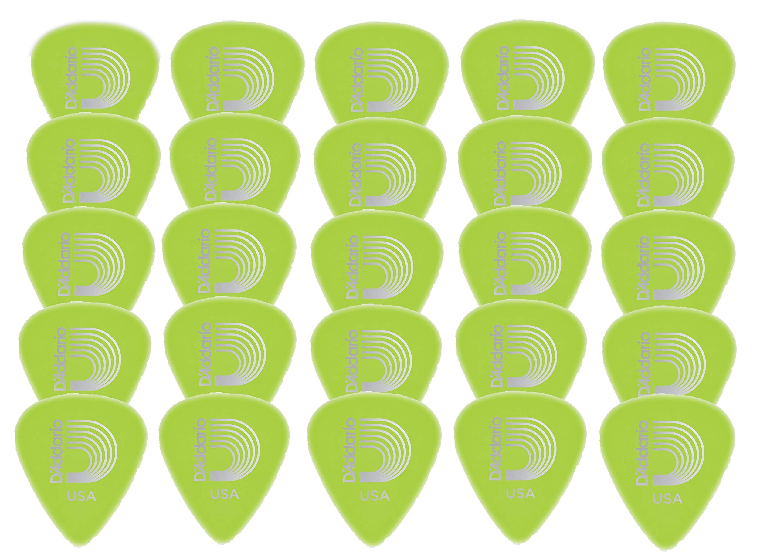 D'Addario Cellu-Glow Guitar Picks, Medium, 25 Pack