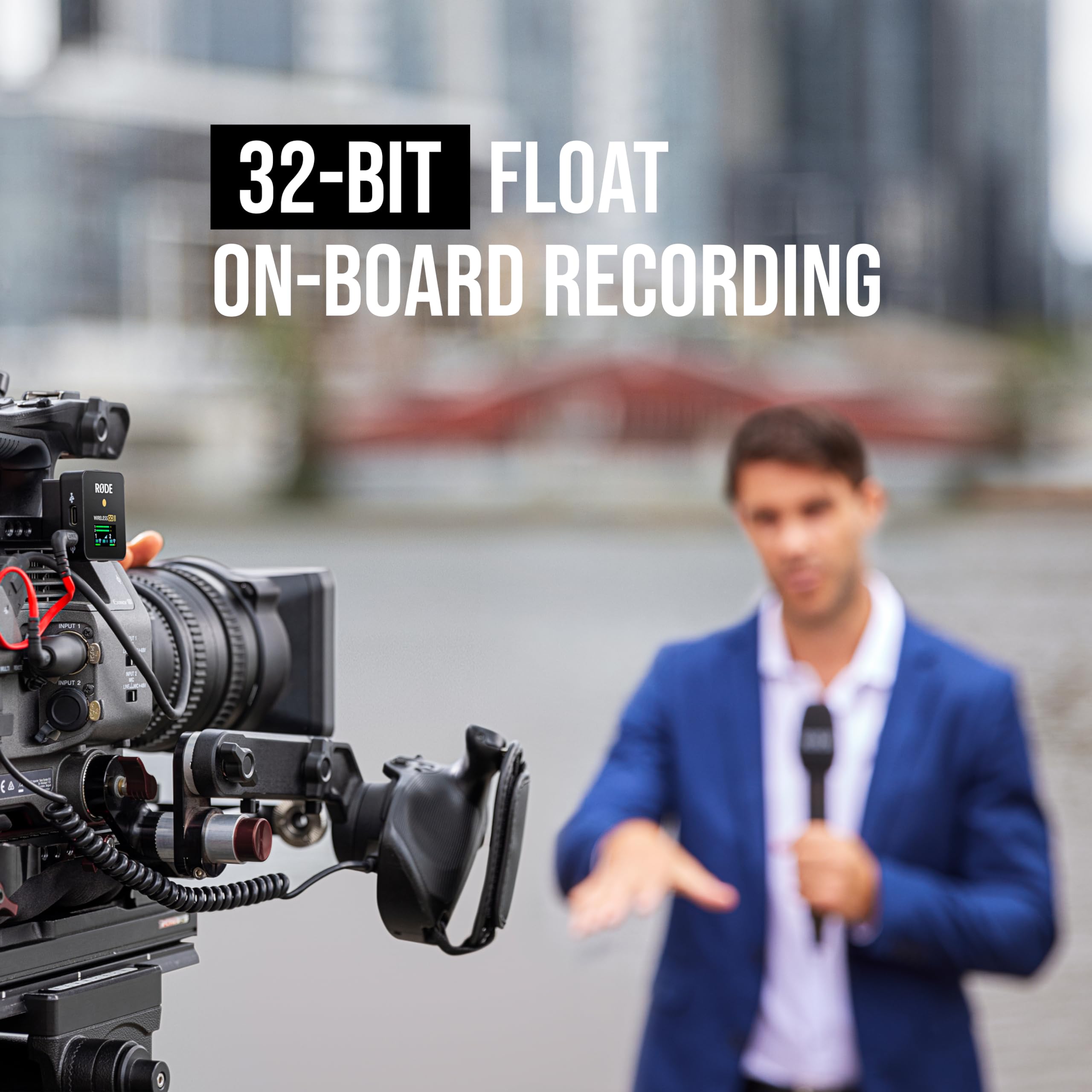 RDE Interview PRO Wireless Handheld Condenser Microphone with a Broadcast-Grade Capsule and 32-bit Float On-Board Recording for