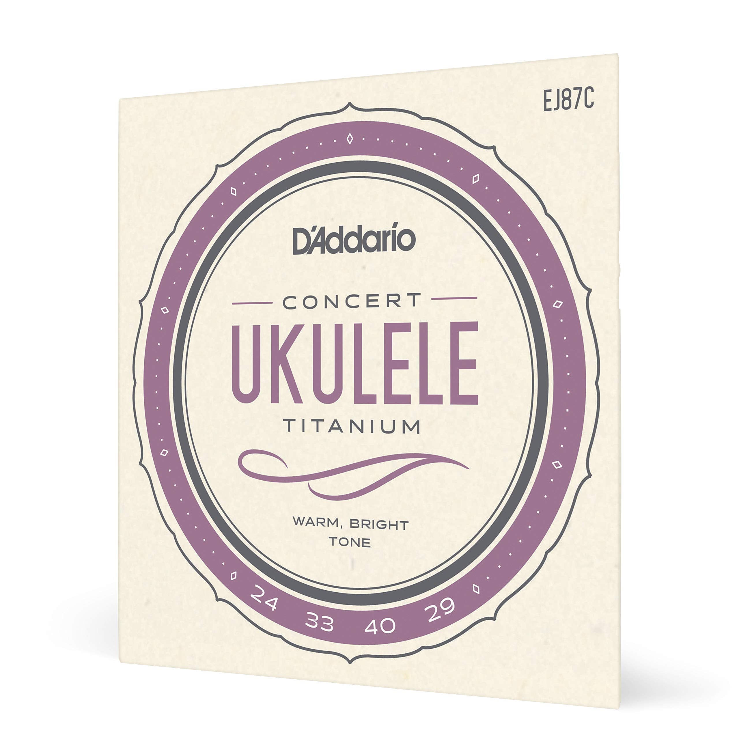 DAddario EJ87C Titanium Ukulele Strings, Concert