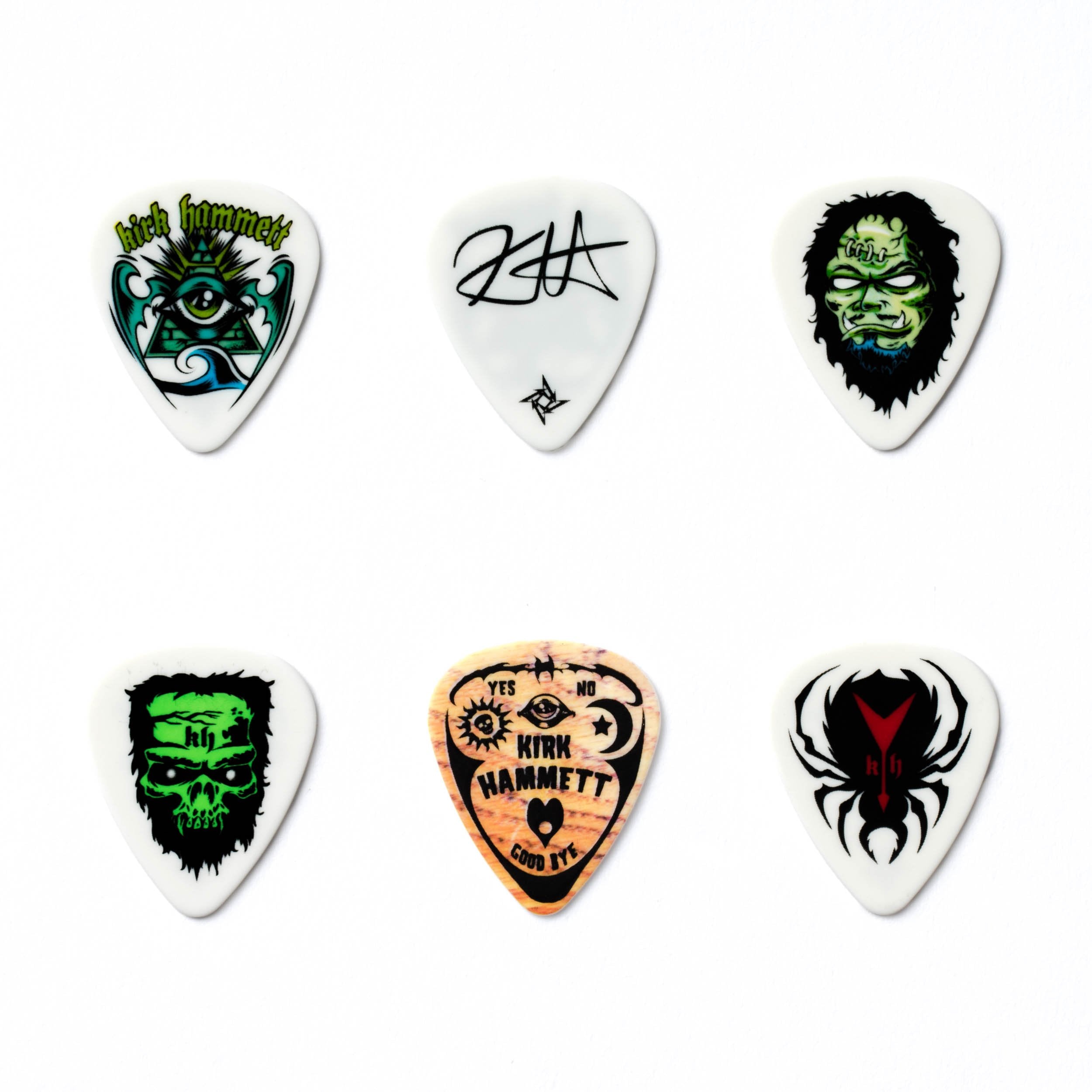 JIM DUNLOP KH01T088 Kirk Hammett Monster Pick Tin, Assorted, .88mm, 6 Picks/Tin