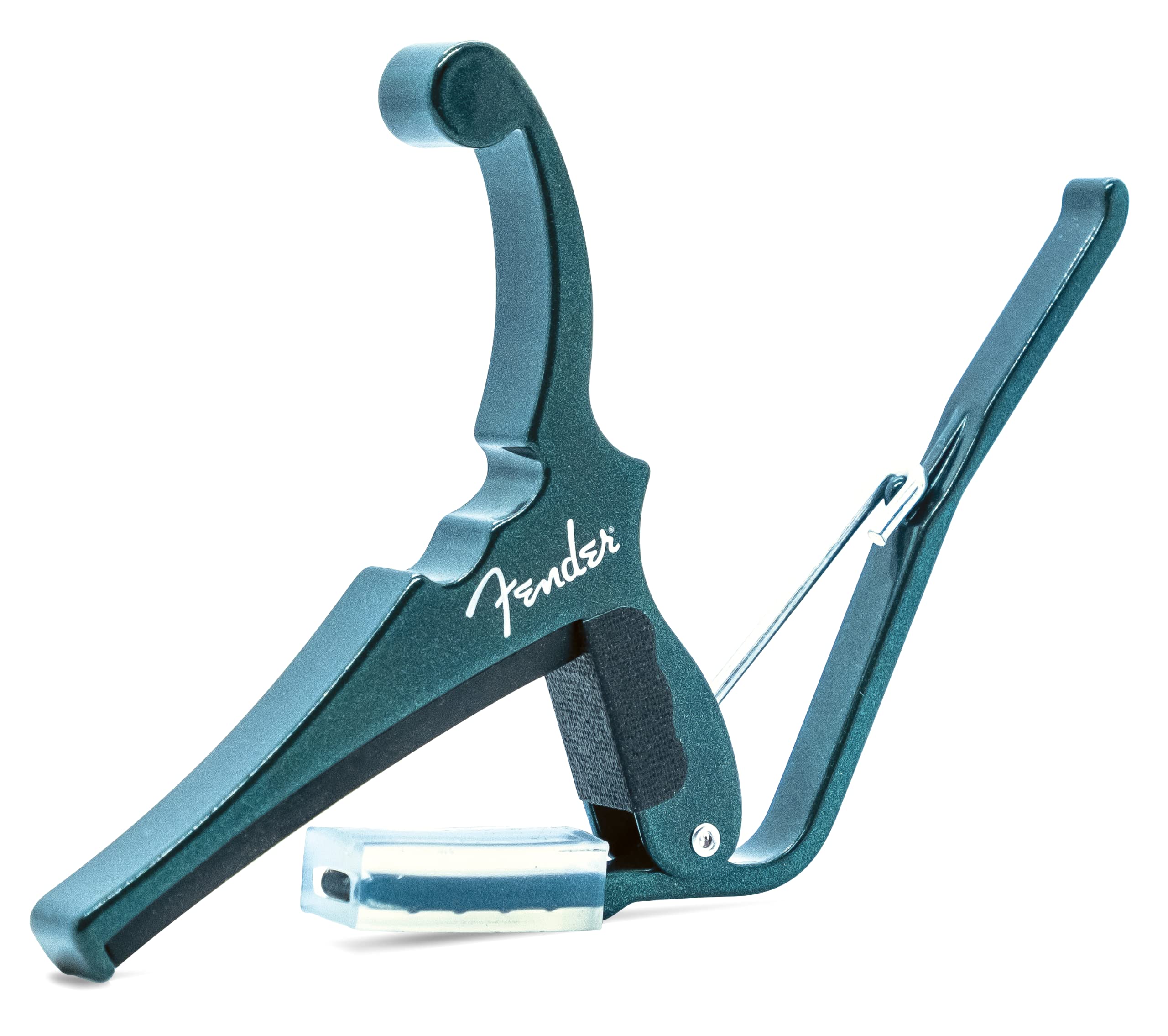 Kyser Musical Products Fender X Quick-Change Electric Guitar Capo, KGEFSHGA, Sherwood Green - For Electric Guitars, Collaboratio