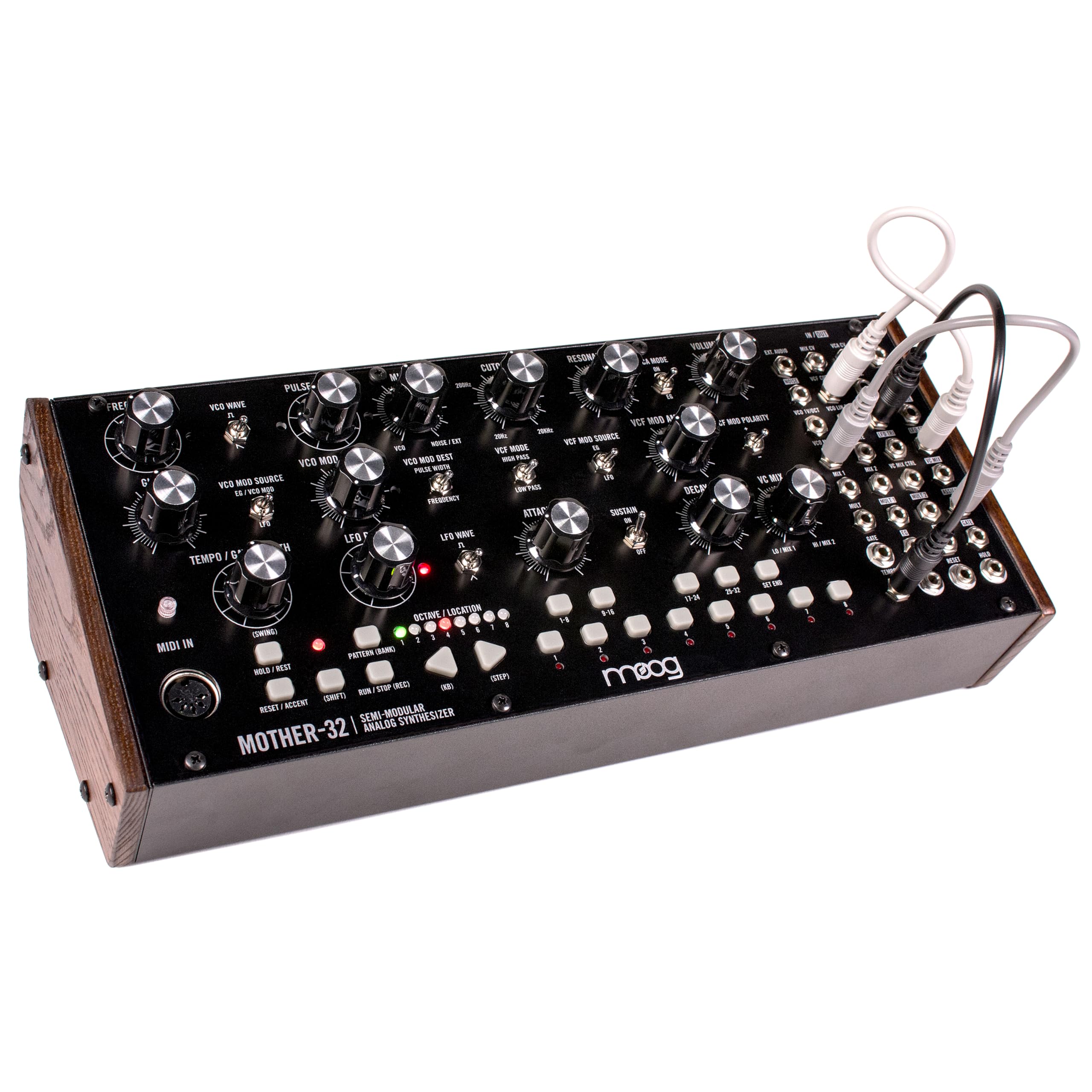 Moog Mother-32 Semi-Modular Eurorack Analog Synthesizer With 32-Step Sequencer, Vc Oscillator And Ladder Filter, Midi In, Extend