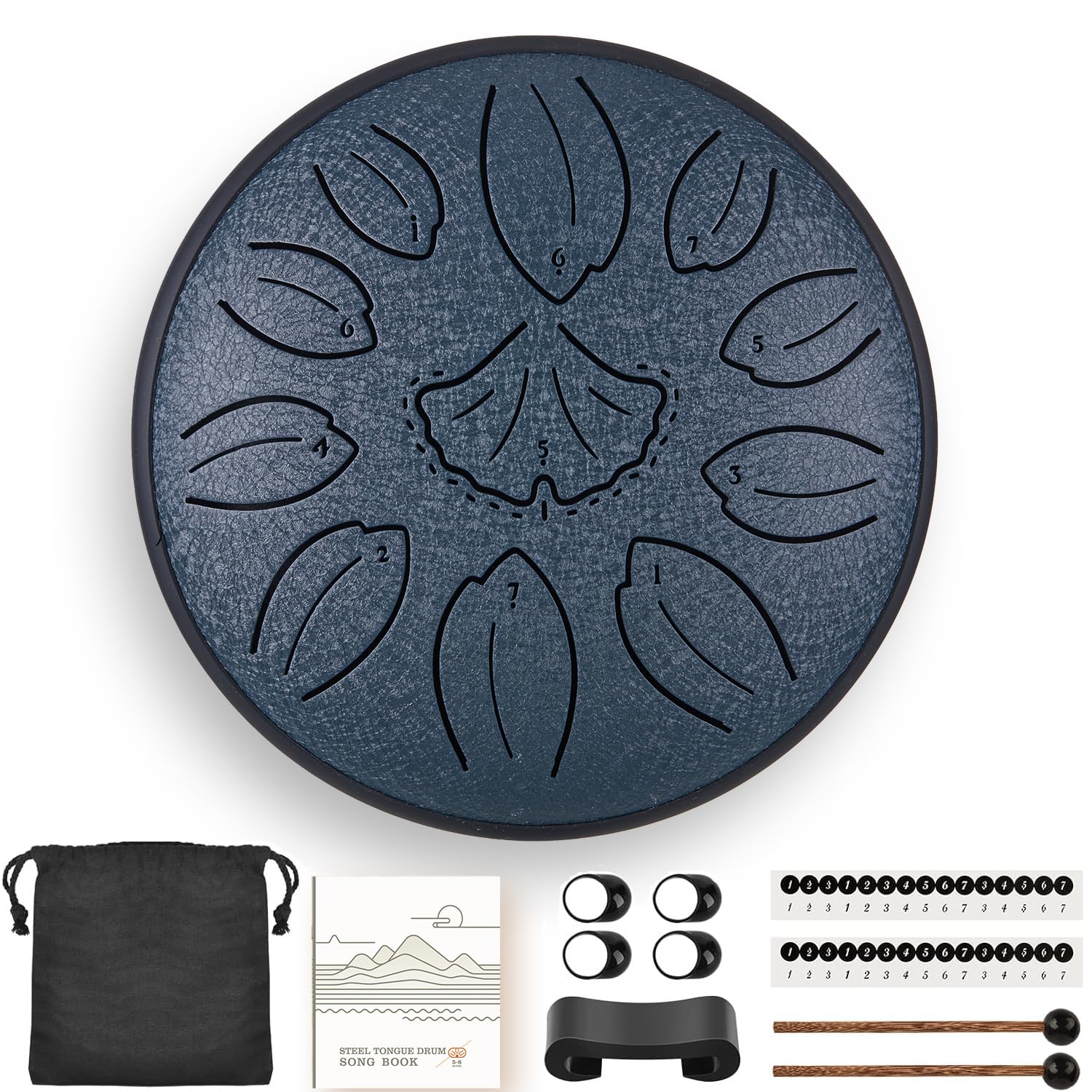 KMNKMN steel tongue drum 6.3 Inch 11 Notes Percussion Instrument for Meditation Yoga Musical Education Gift for Kids & Adults (N