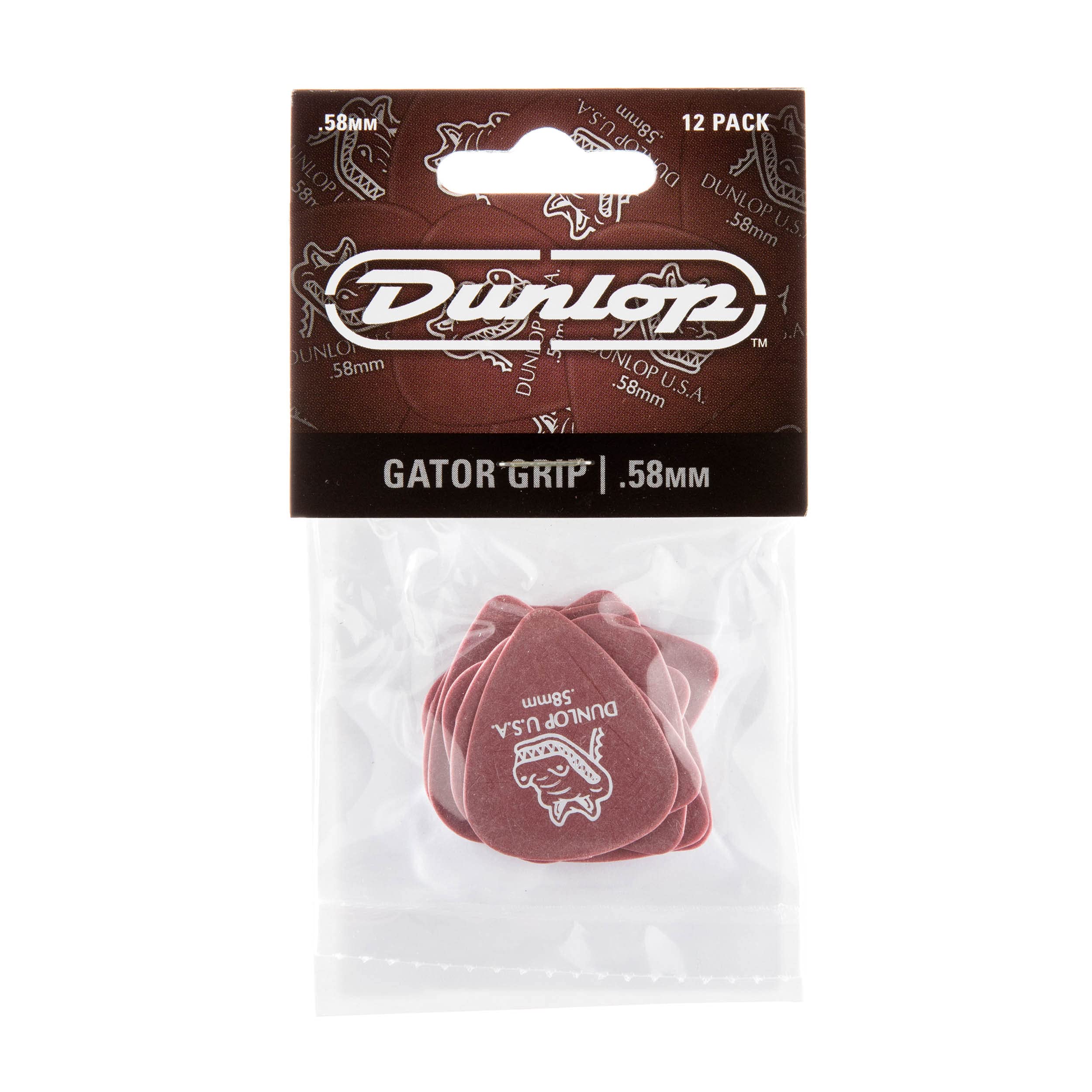 JIM DUNLOP Gator Grip, Red, .58mm, 12/Player's Pack
