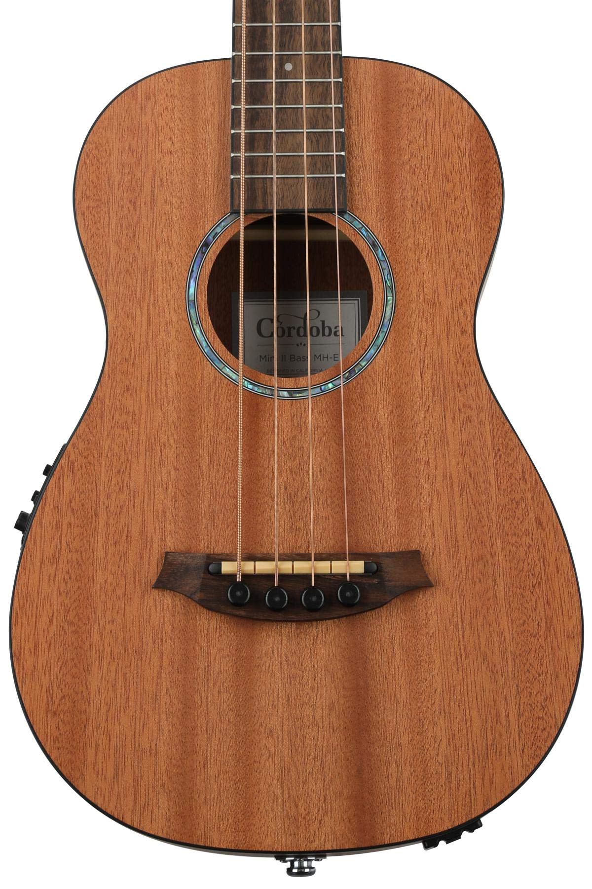 Cordoba Mini Ii Bass Mh-E, Mahogany, Small Body, Acoustic-Electric Bass Guitar