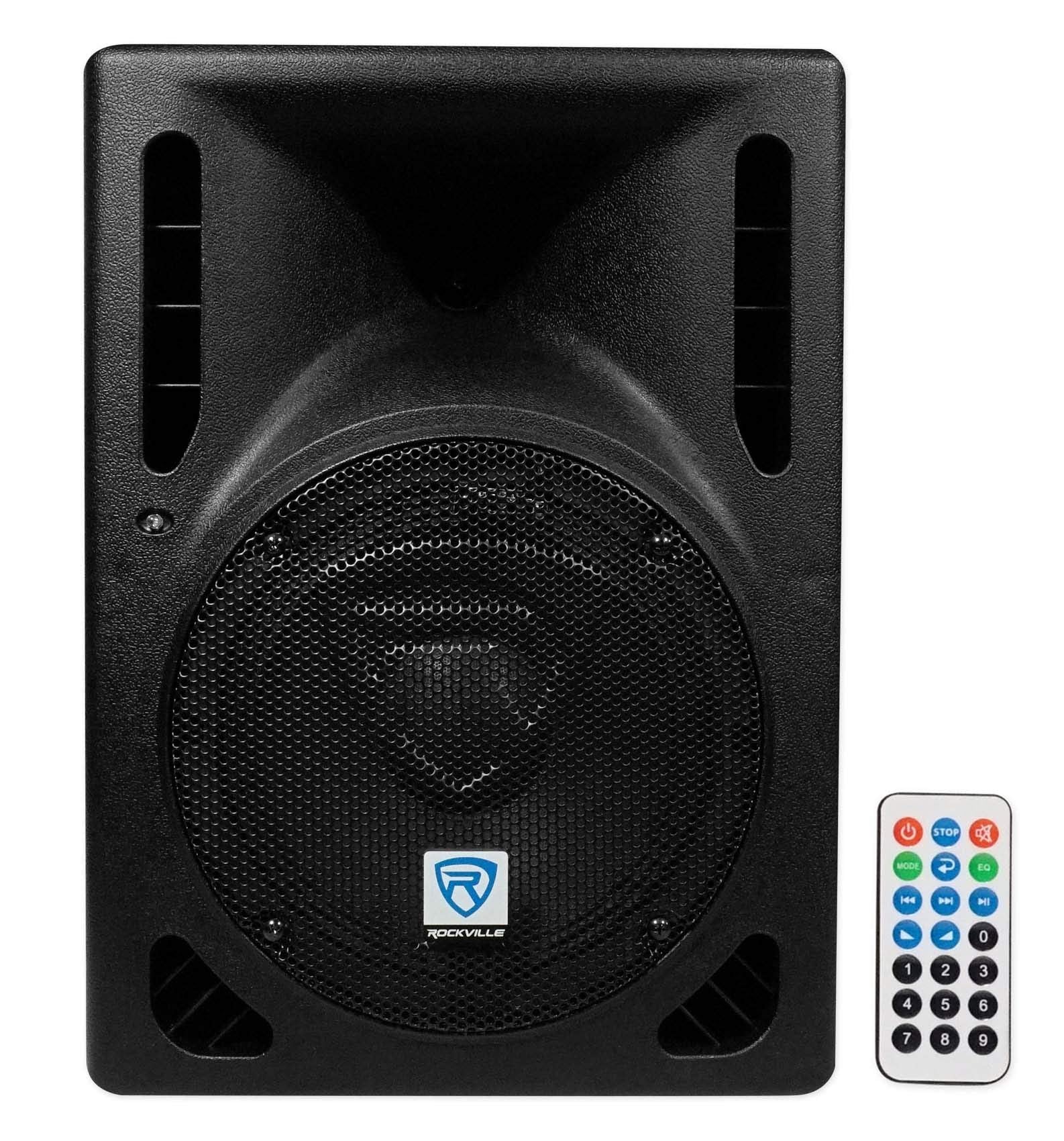 Rockville RPG8BT V2 8 Powered 400W DJ PA Speaker Bluetooth/Wireless/Remote/EQ, Black