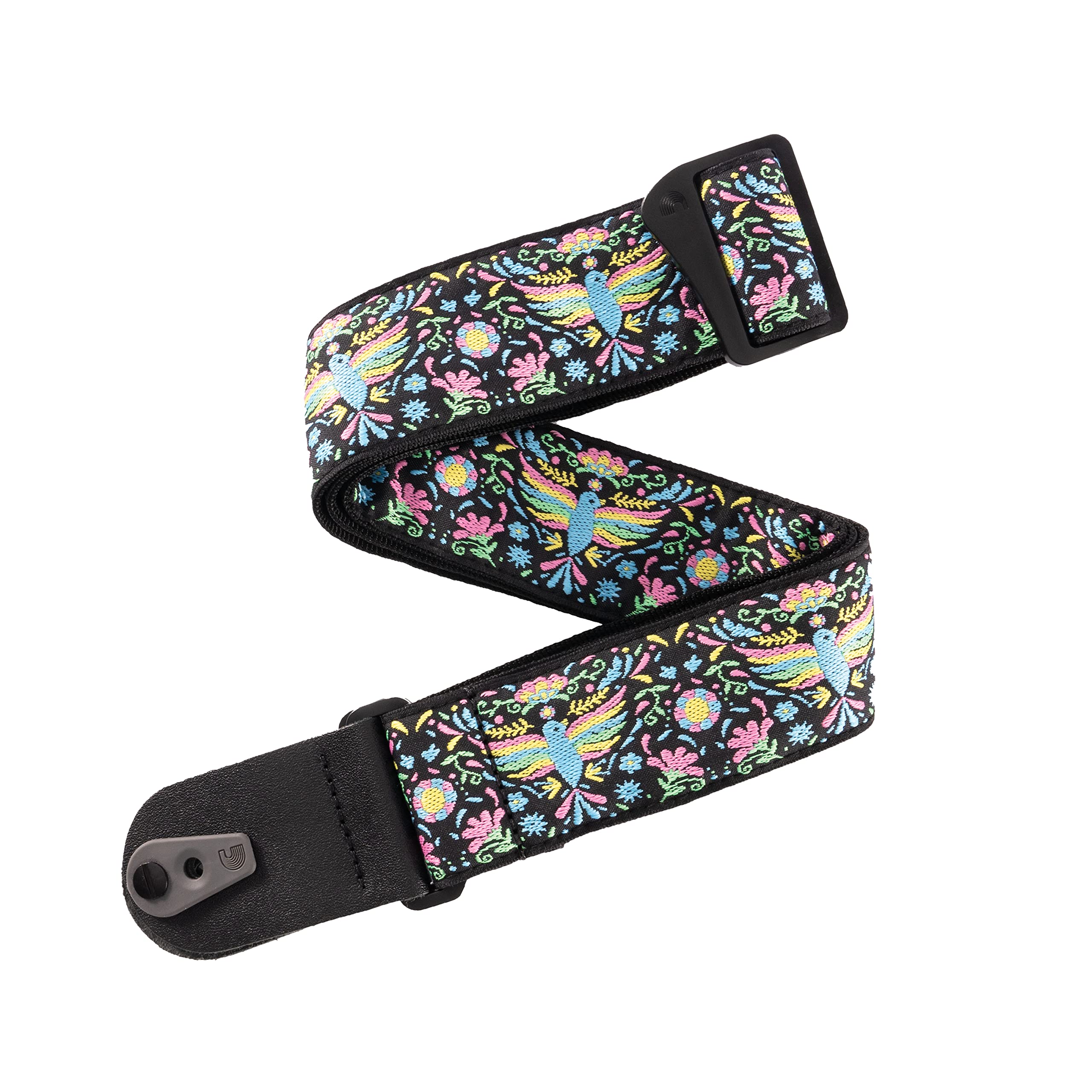Planet Waves Pad Locking Guitar Strap - 50MM Wide, Adjustable, Phoenix Dream Pattern, Multicolor, Woven Nylon, Modern Style