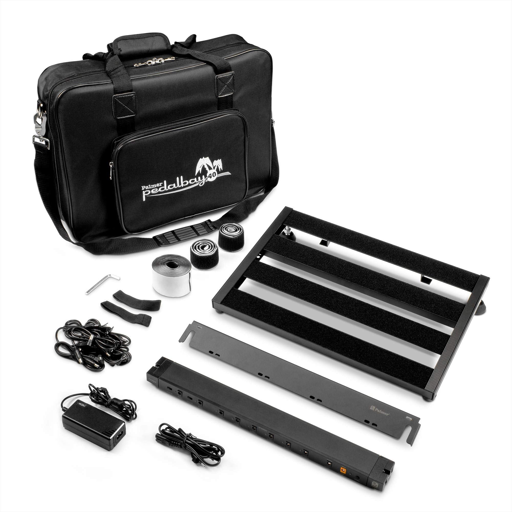 Palmer Pedalbay40Pb Pedalboard Inclwtpb40 Powerbar,Black,Ppedalbay40Pb