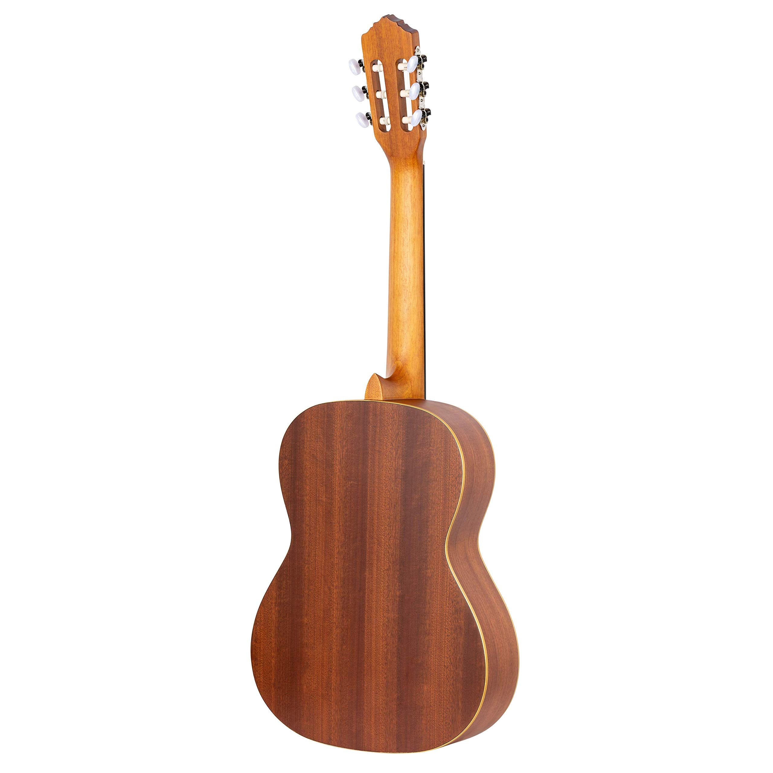 Ortega Guitars 6 String Family Series 7/8 Size Left-Handed Nylon Classical Guitar w/Bag, Spruce Top-Natural-Satin, (R121-7/8-L)