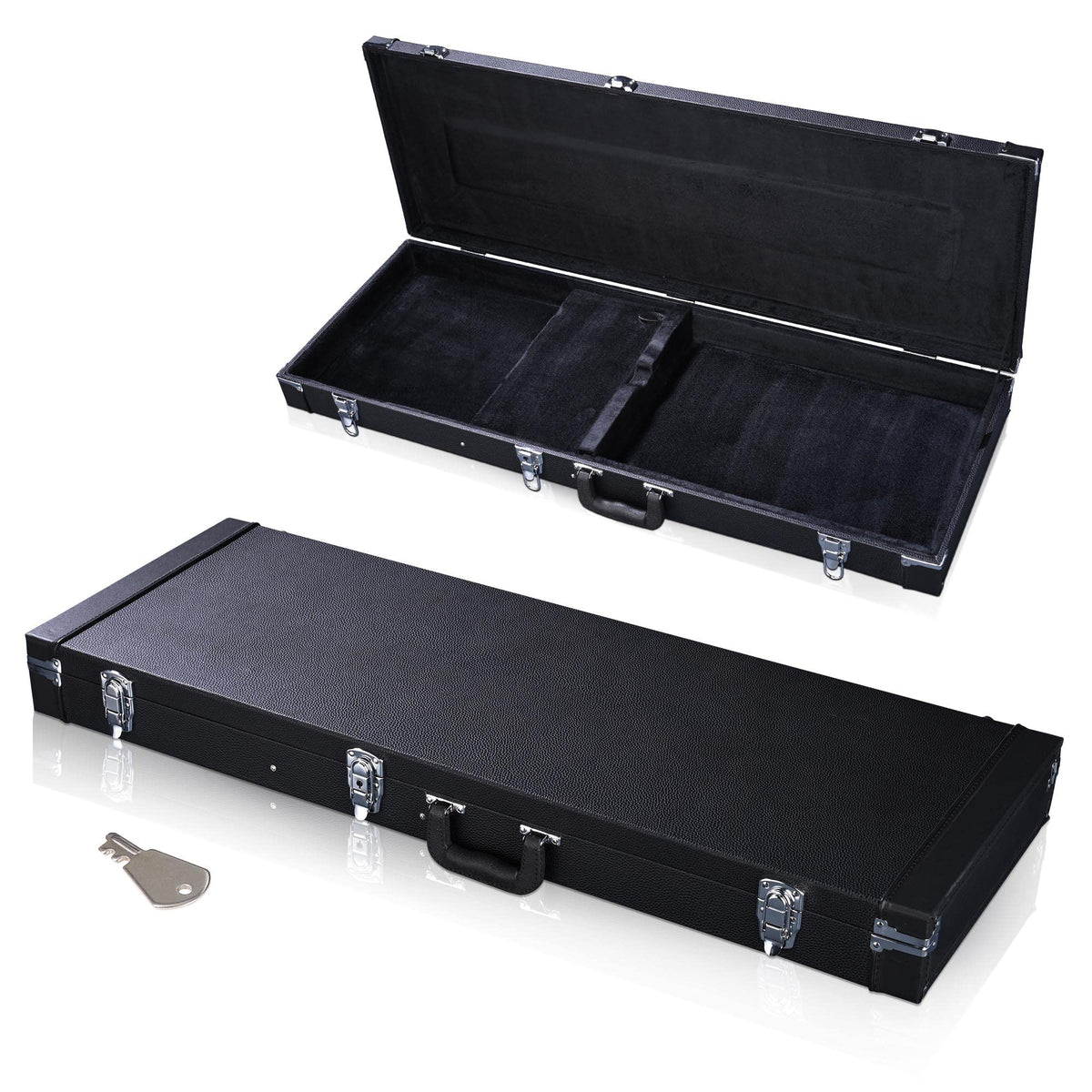 Aw Square Electric Guitar Case Hard For Standard Guitar Universal Wooden Hard Shell Rectangle Portable Carrying Case With Lock L
