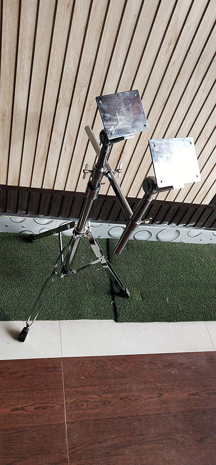 Sai Musical 2 Dual Octopad Stand (Nickel) Good Keybord Octapad Stand