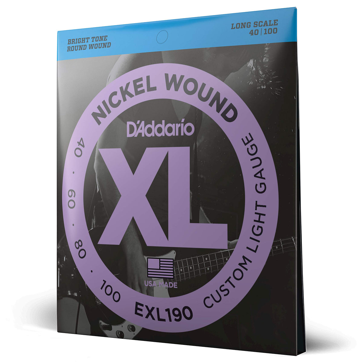 Daddario Bass Guitar Strings - Xl Nickel Bass Strings - Exl190 - Perfect Intonation, Consistent Feel, Powerful Durability - For