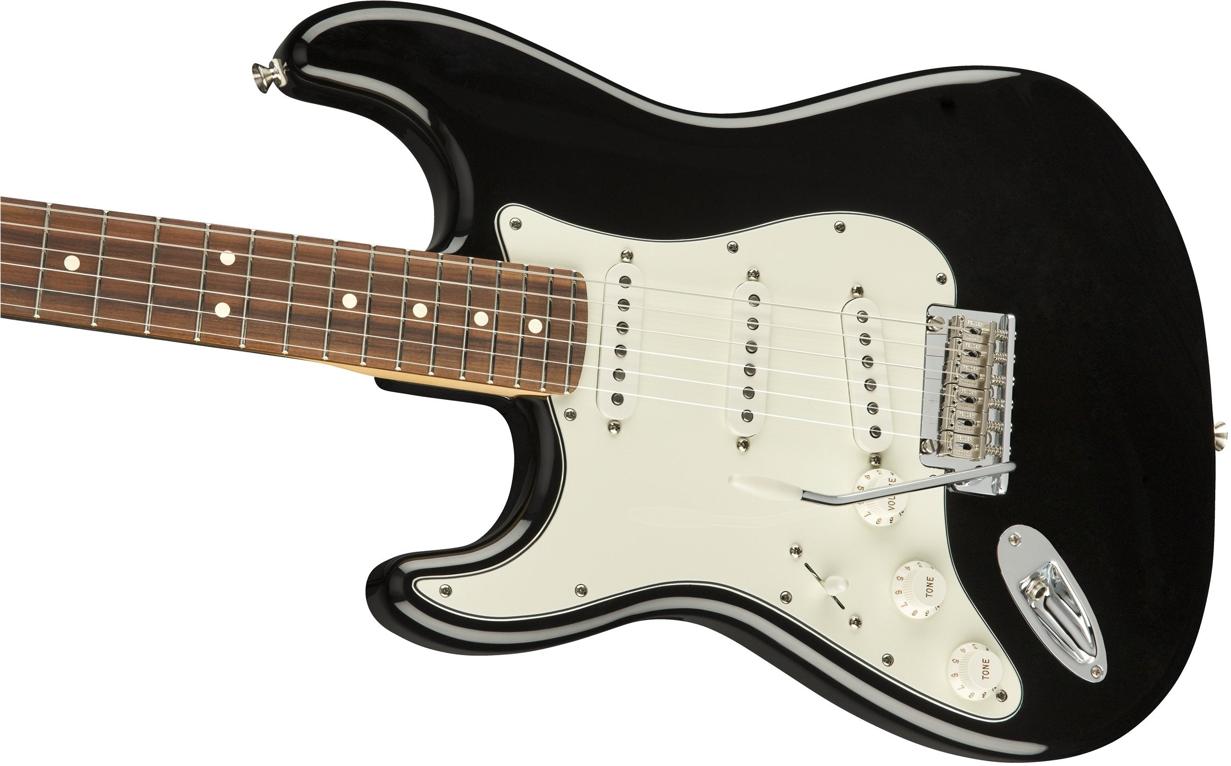 Fender Player Stratocaster SSS Electric Guitar, Black, Pau Ferro Fingerboard, Left-Handed