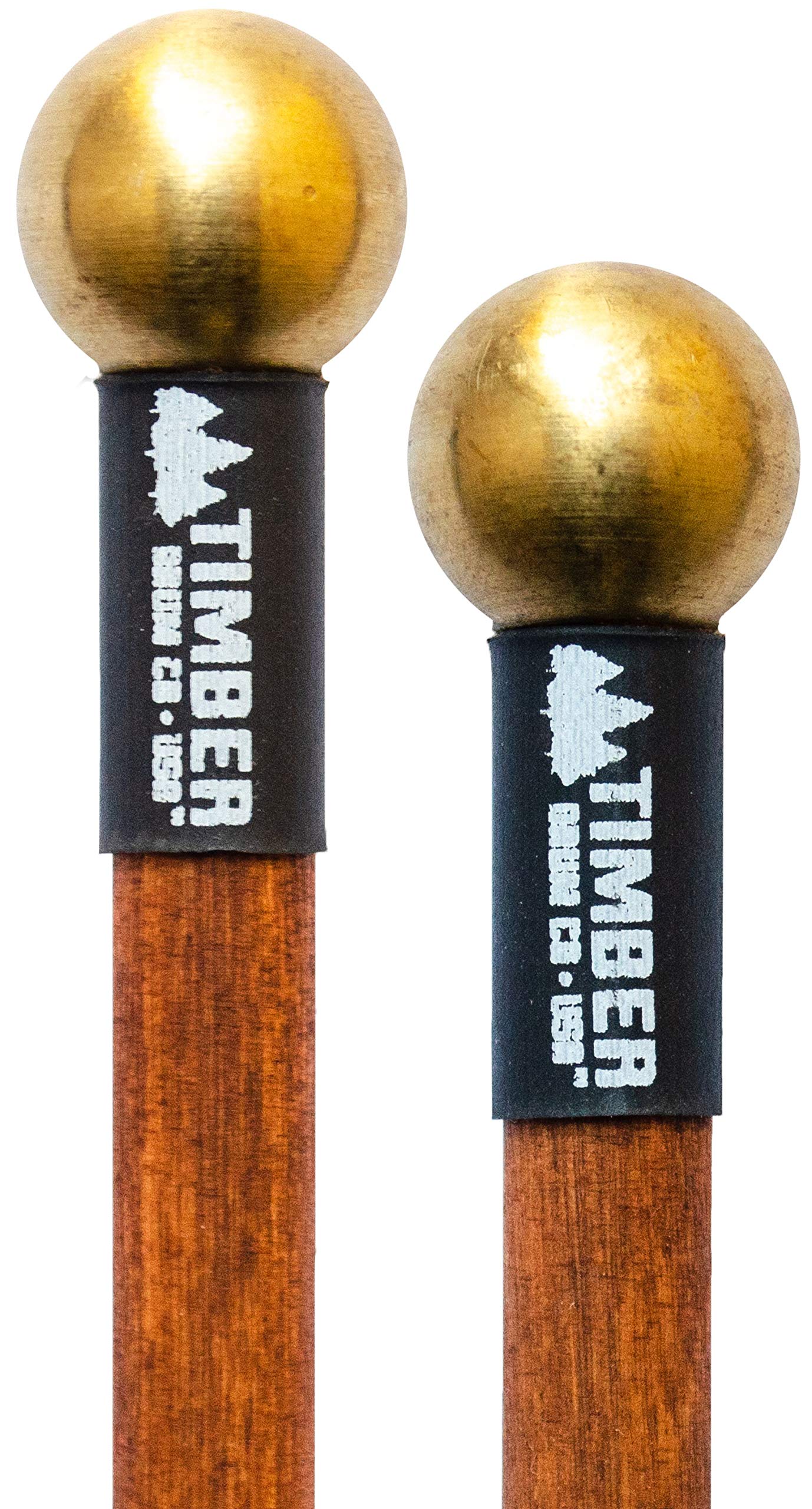 Timber Drum Company Timber Percussion Brass Pair, Mallets for Playing, Bell Tree & Crotales -- Made in U.S.A. -- Stained Solid B