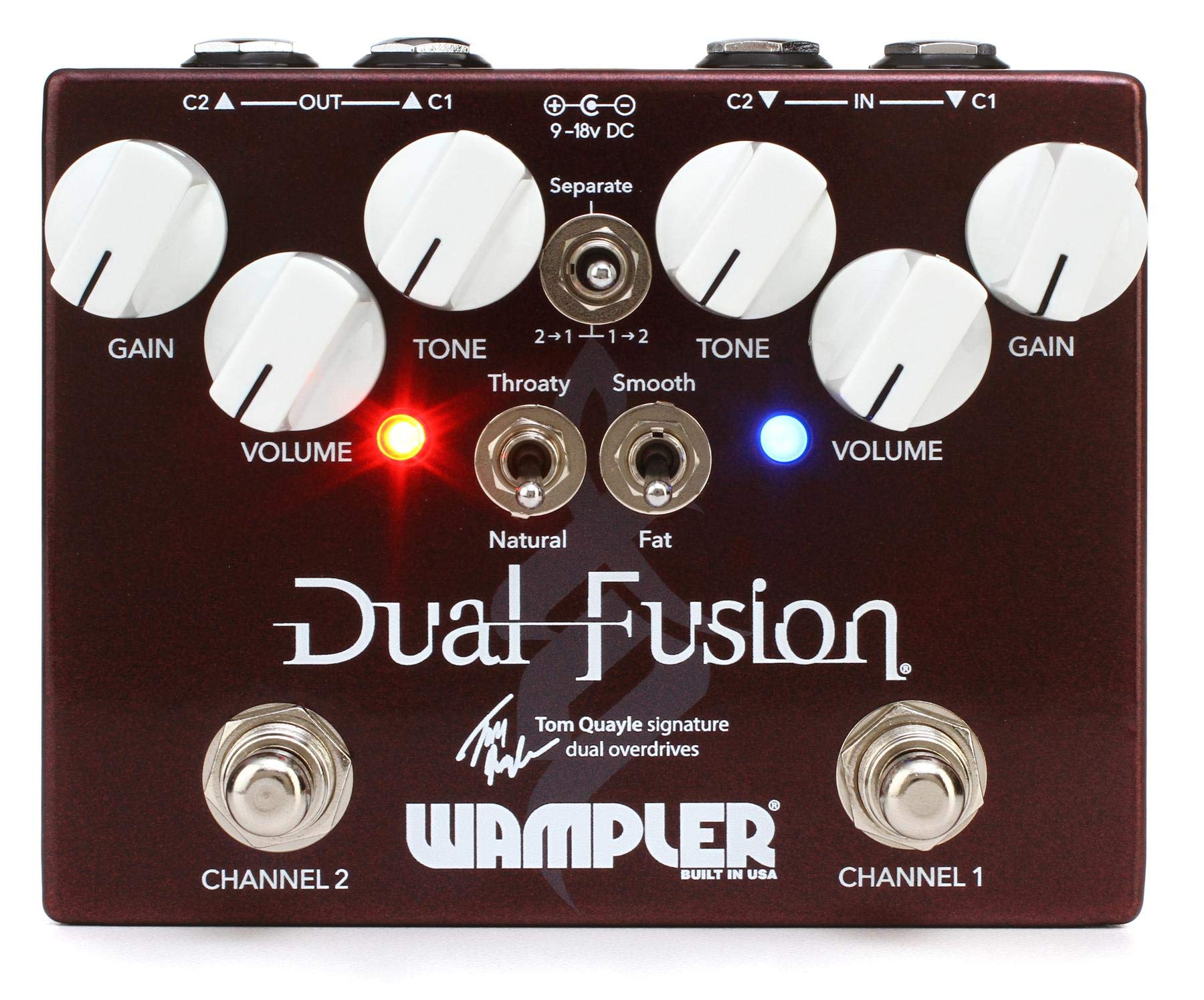 Wampler Dual Fusion V2 Tom Quayle Signature Dual Overdrive Guitar Effects Pedal
