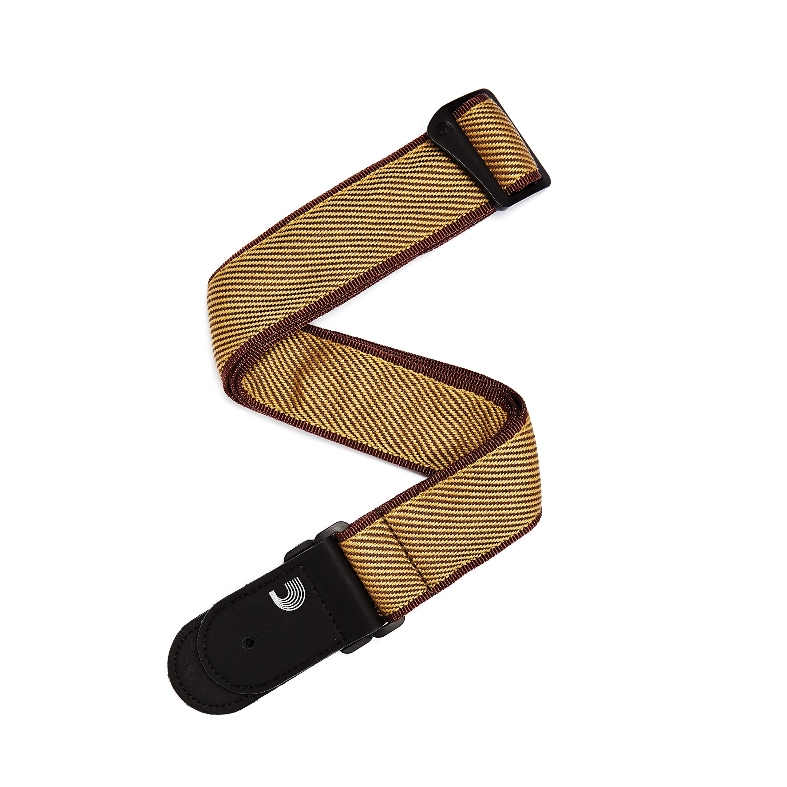 DAddario Guitar Strap, Woven, Tweed, 50mm (50B06), Leather Ends, Adjustable from 35 to 59.5