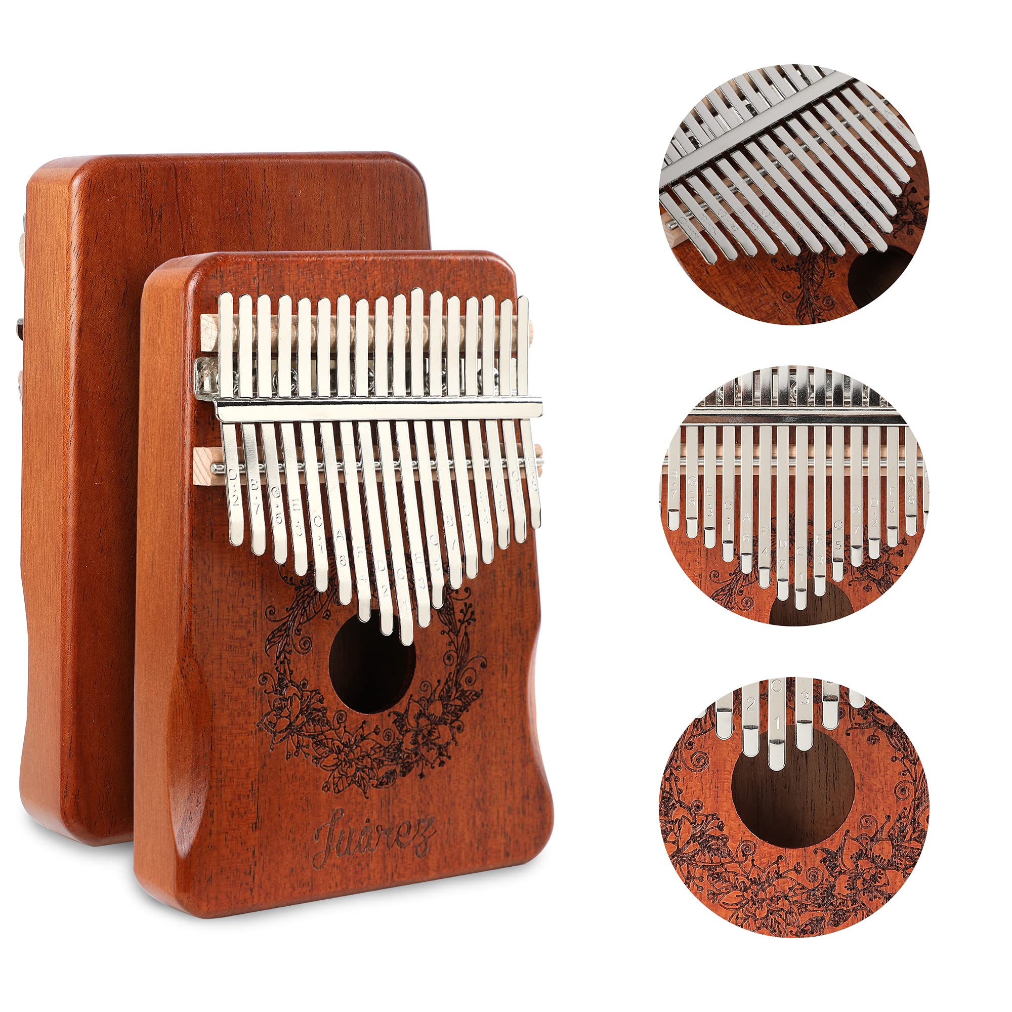 Juarez Klm50 Kalimba - Handcrafted, Portable Musical Instrument Natural