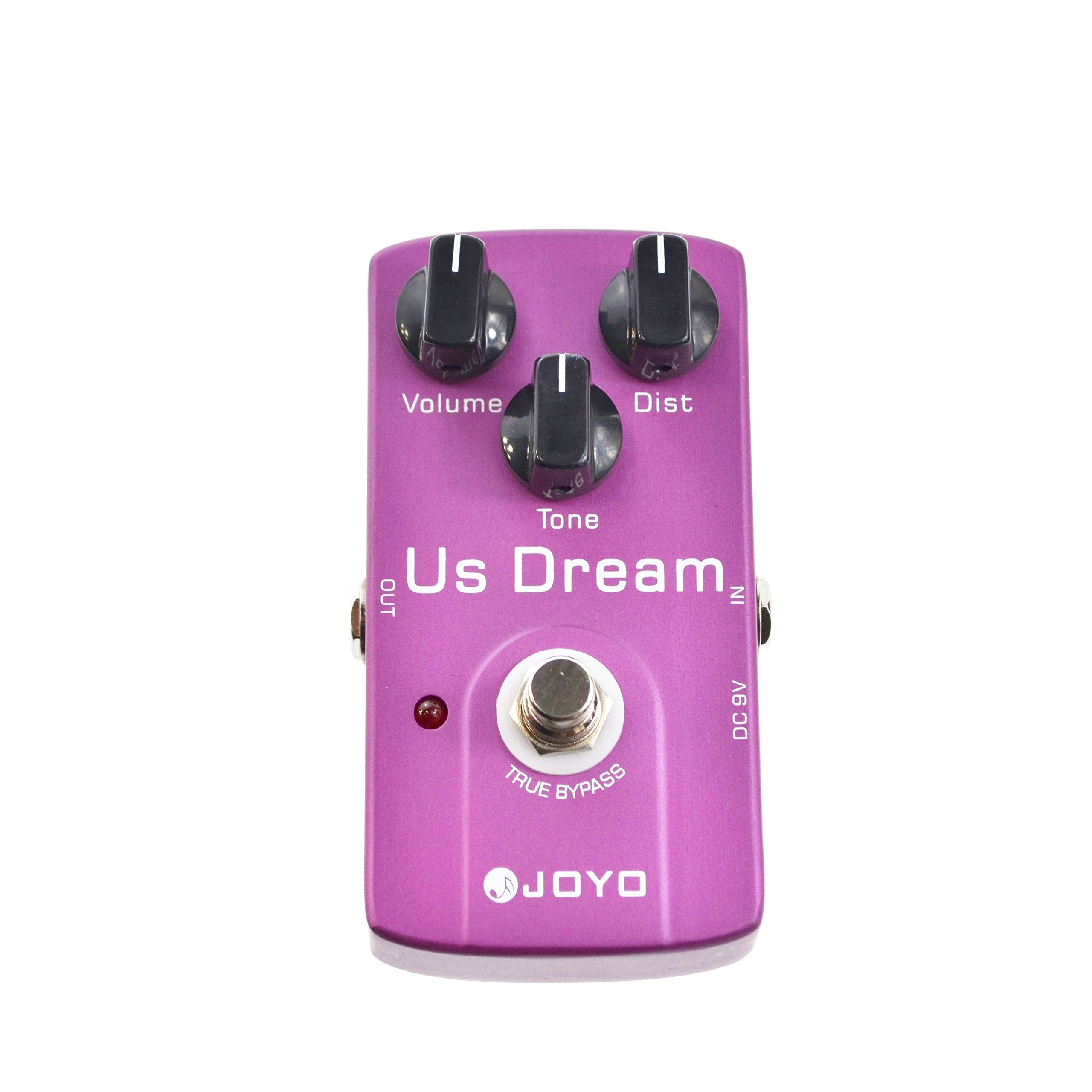 JOYO JF-34 US Dream Distortion Guitar Effect Pedal - True Bypass, DC 9V and Battery Supported