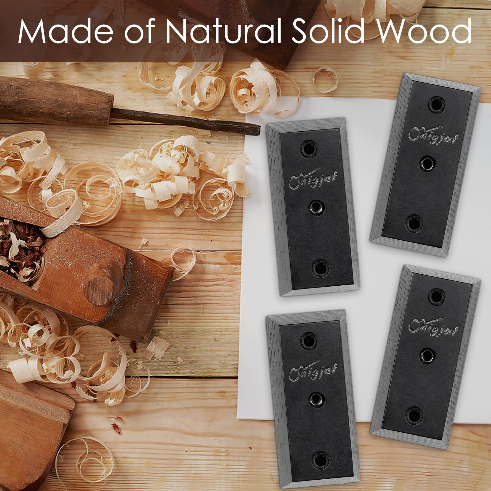 SNIGJAT Guitar Wall Mount, 4 Pack Guitar Wall Hanger, Guitar Hanger Wall Hook Holder Stand, Hardwood Guitar Wall Mount Hanger fo