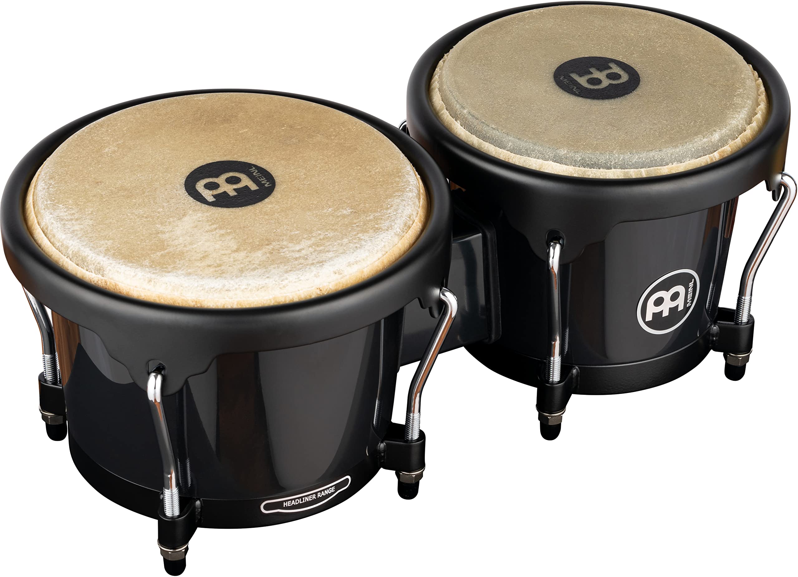 Meinl Percussion Bongos Hand Drum Set 6.5 and 7.5 with Synthetic Shells and Tuning Key - NOT Made in China - Journey Series, 2-Y