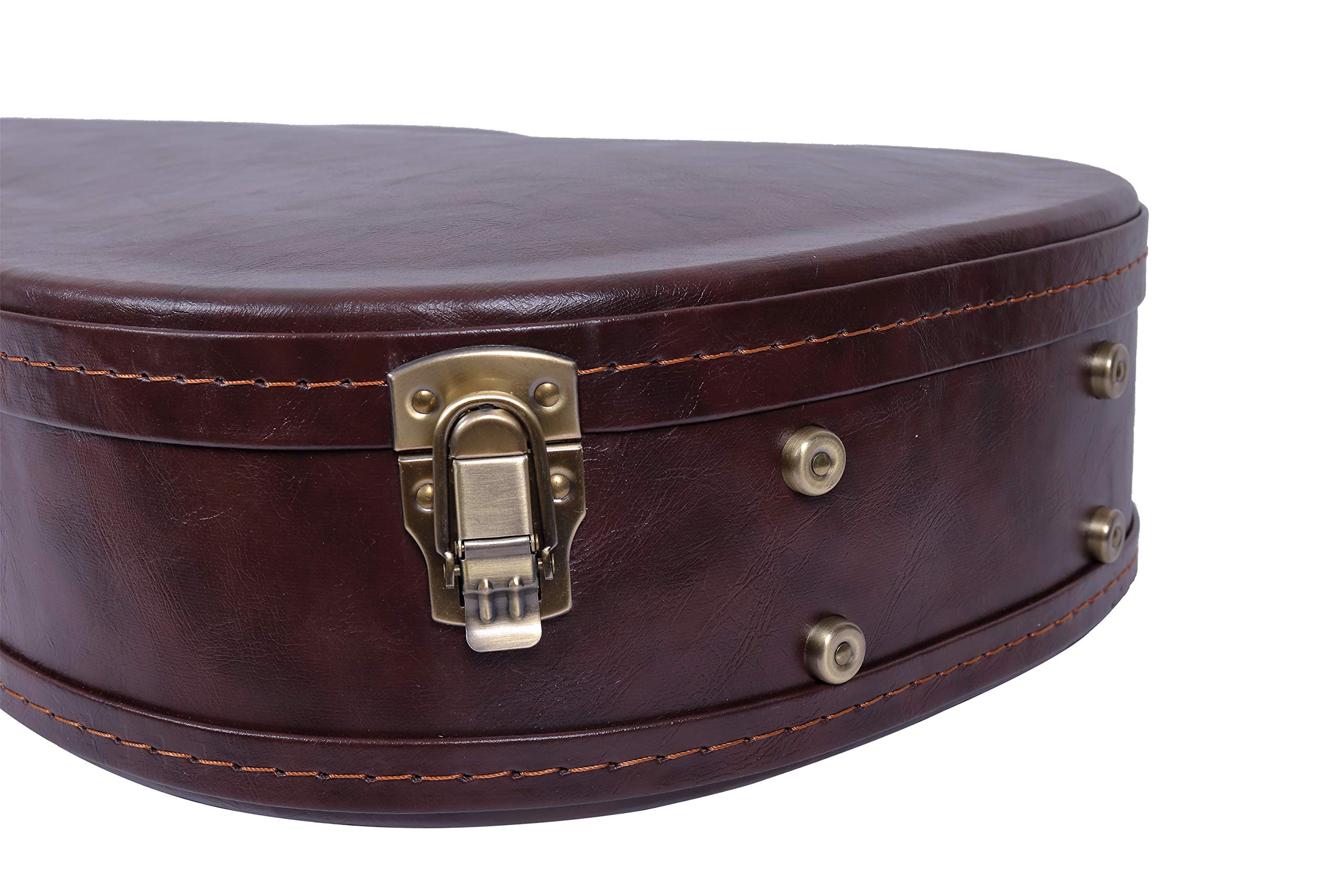 Crossrock Wooden Guitar Case -Fits 4/4 Classical Nylon String Acoustic Guitars- Vintage Hardware, Sponge Lining, Metal Feet, Sto