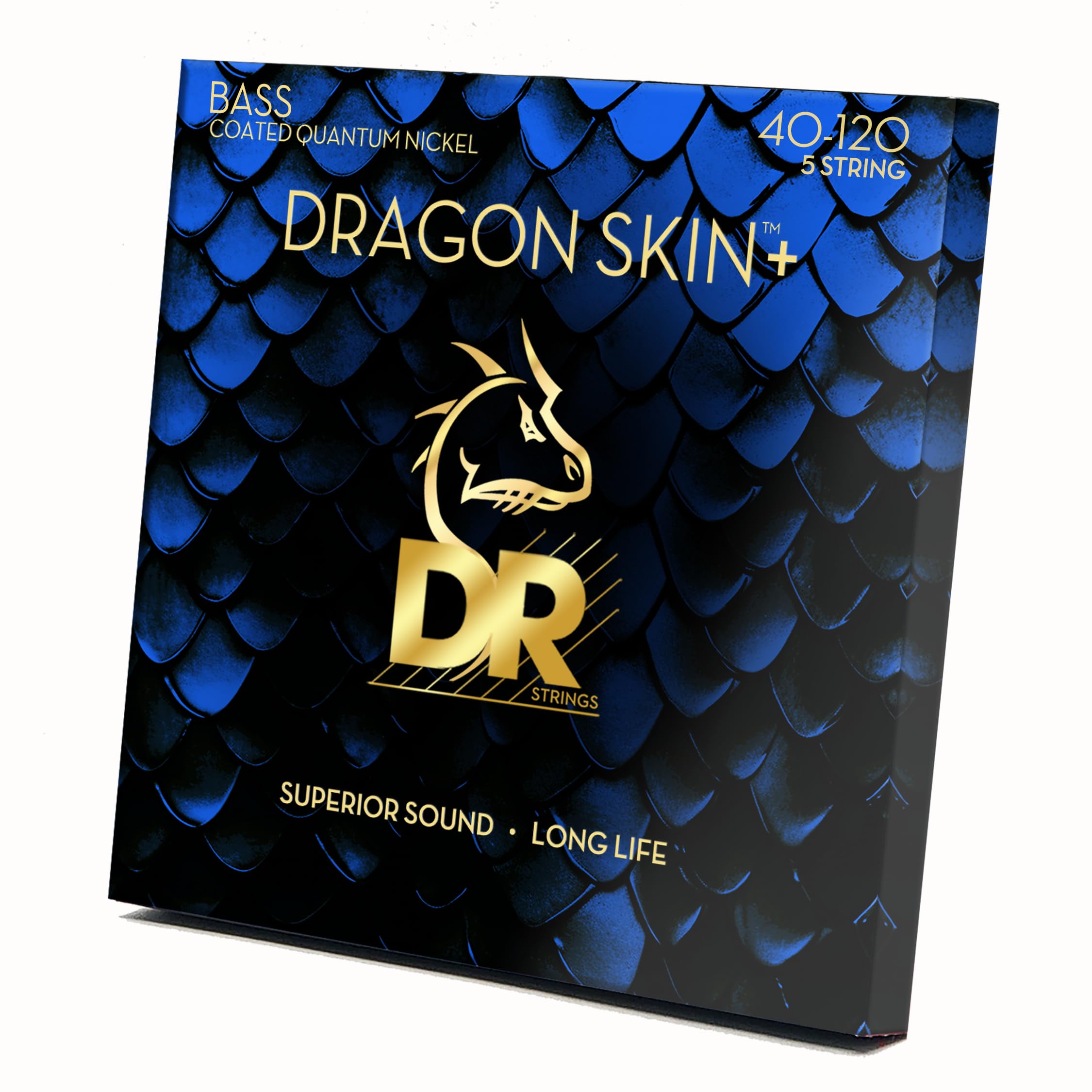 Dr Strings Dragon Skin+ - Coated Quantum Nickel Bass Strings - Dbq5-40 - Superior Sound With Comfortable Feel & Long Life: 5 Str