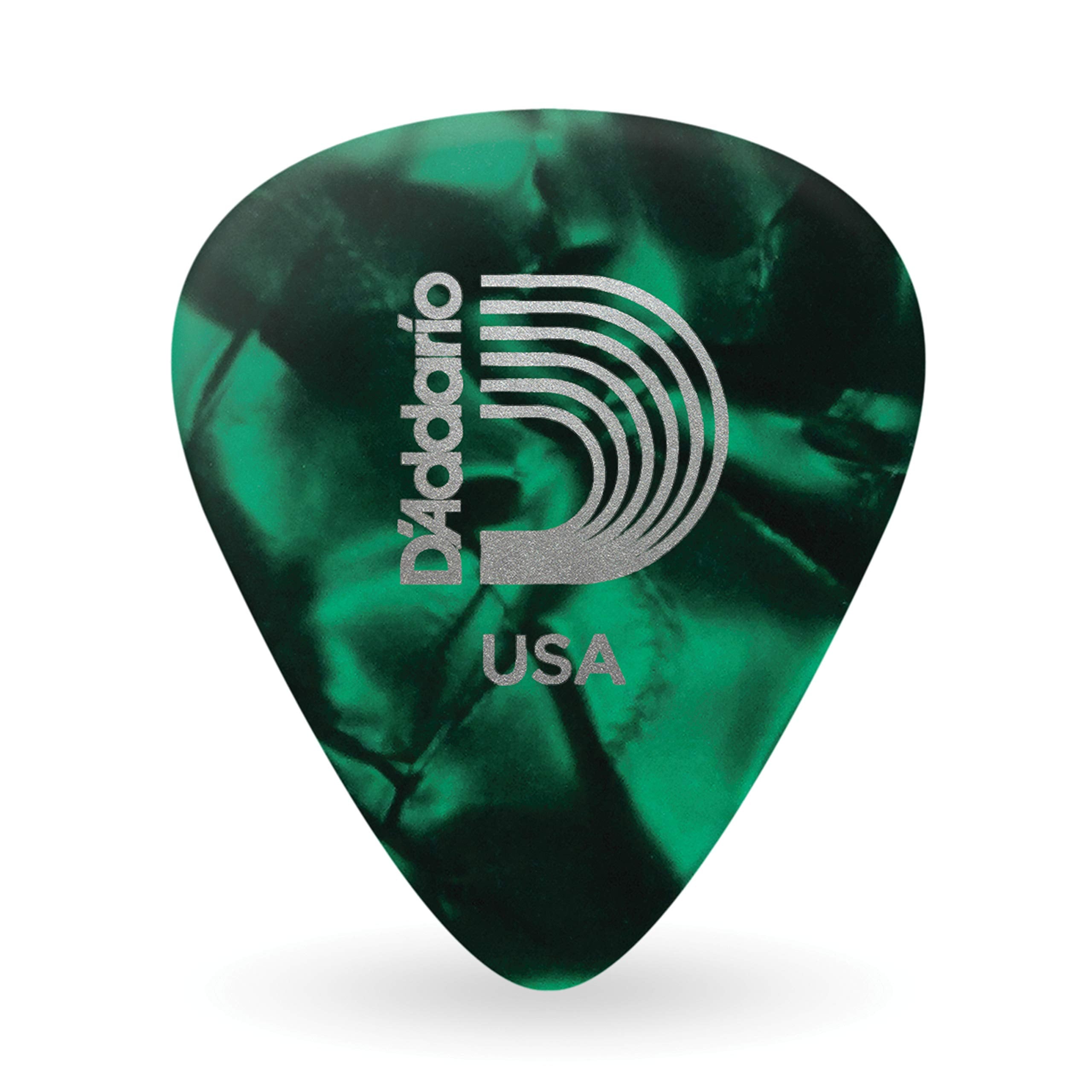 D'Addario Celluloid Guitar Picks - Guitar Accessories - Guitar Picks For Acoustic Guitar, Electric Guitar, Bass Guitar - Natural