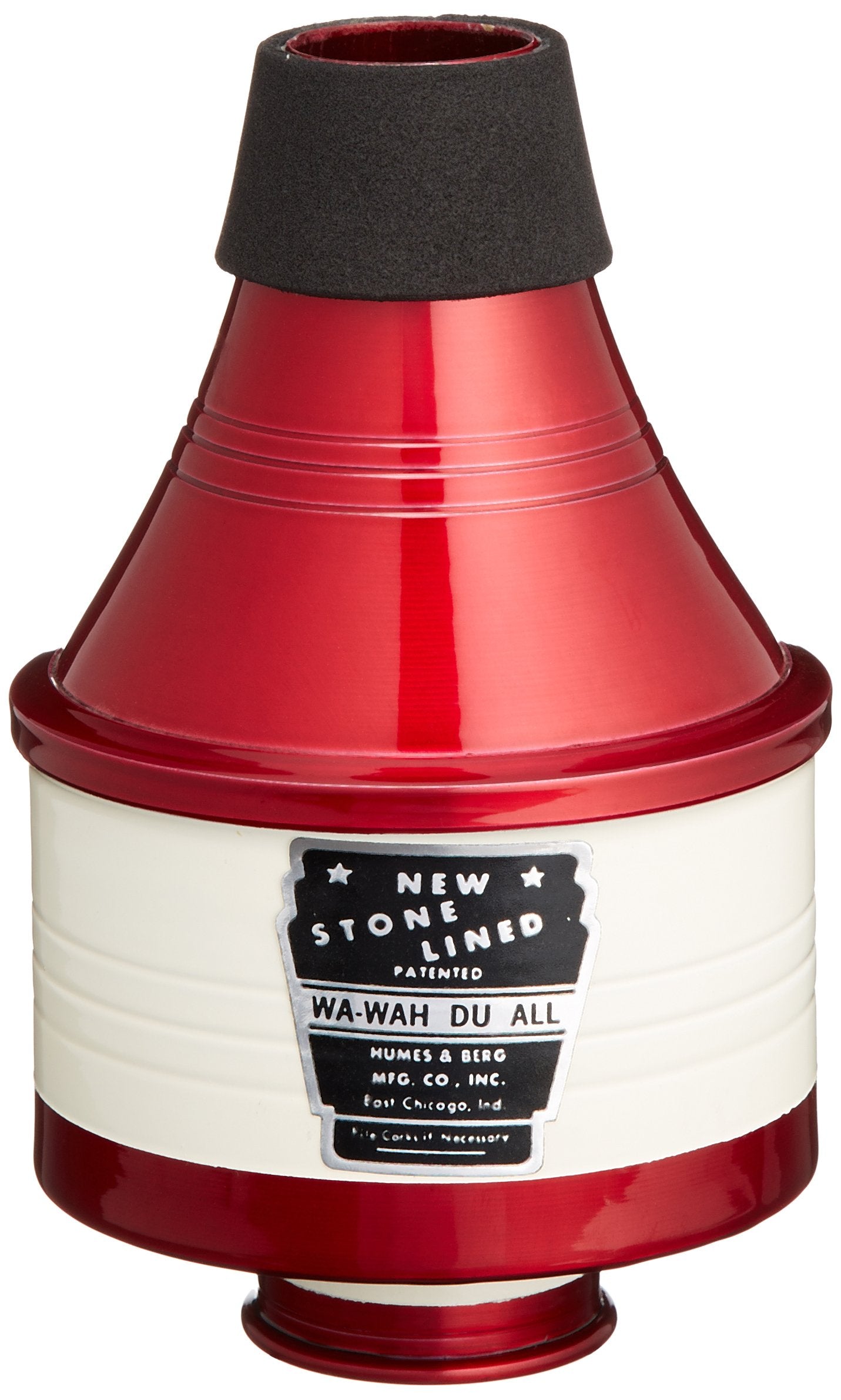 Humes & Berg 111 Stonelined Wa-Wah Red/White Aluminum Trumpet Mute