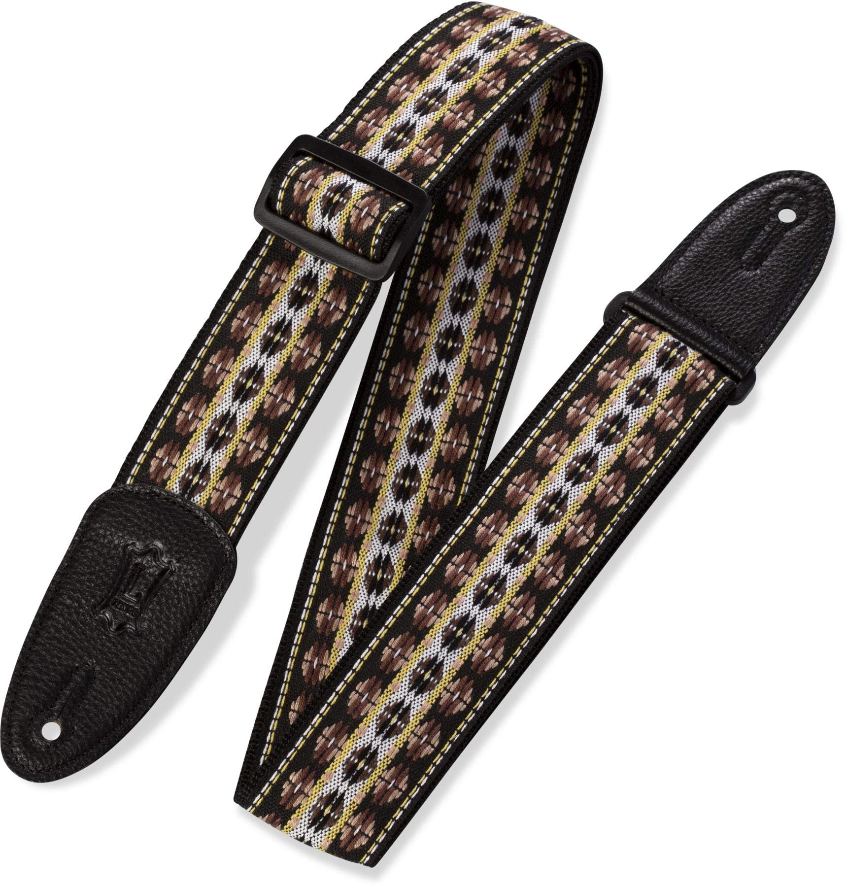 Levys Leathers 2 60s Hootenanny Jacquard Weave Guitar Strap with Polypropylene Backing (M8HT-19)