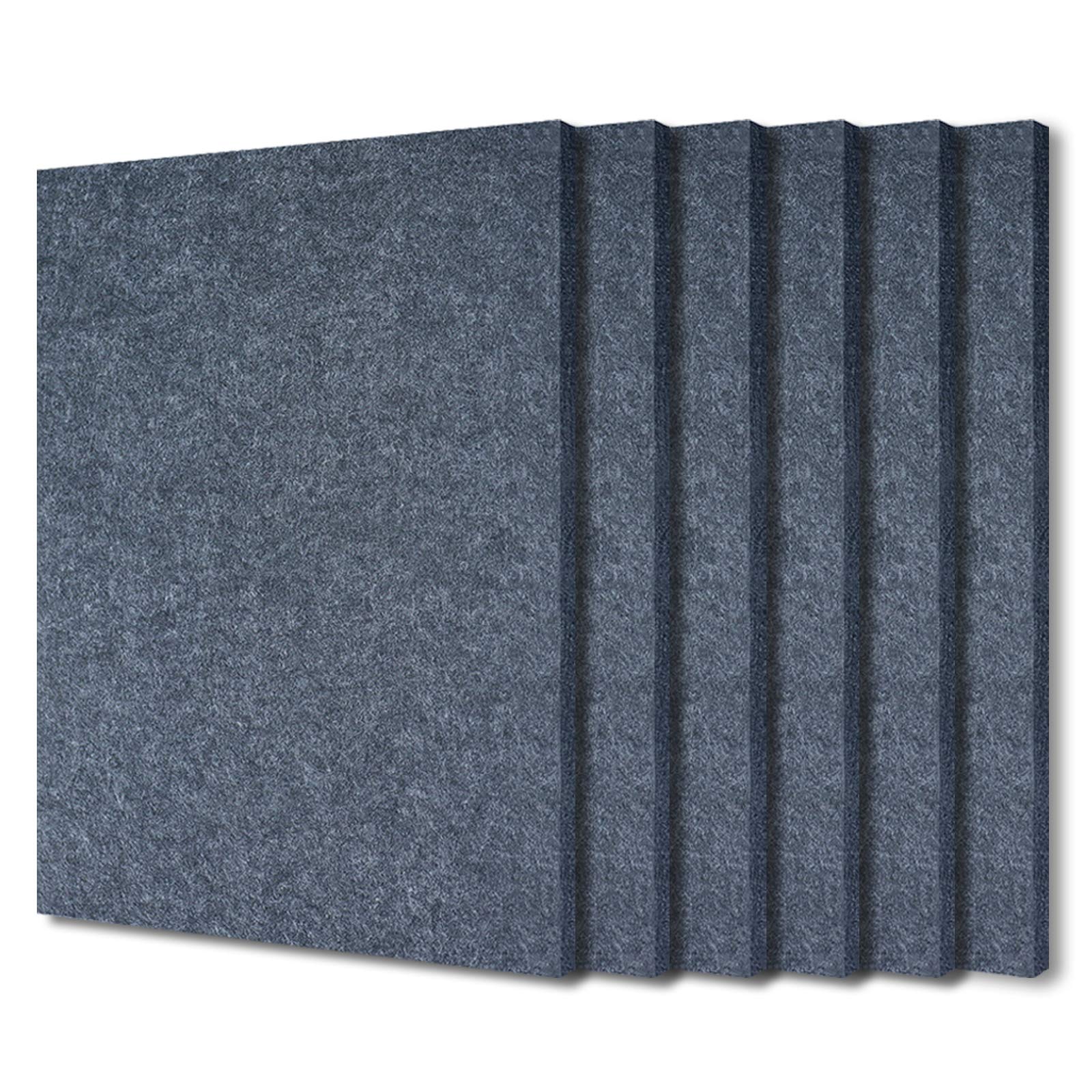 Bxi Sound Absorber - 31.5 X 23.6 X 3/8 Inches 6 Pack High Density Acoustic Absorption Panel, Sound Absorbing Panels Reduce Echo