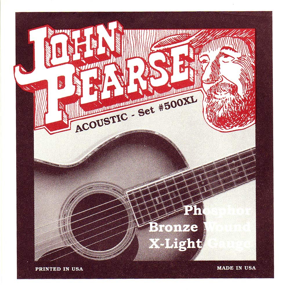 John Pearse P500Xl Bronze Acoustic Guitar Strings, Extra Light