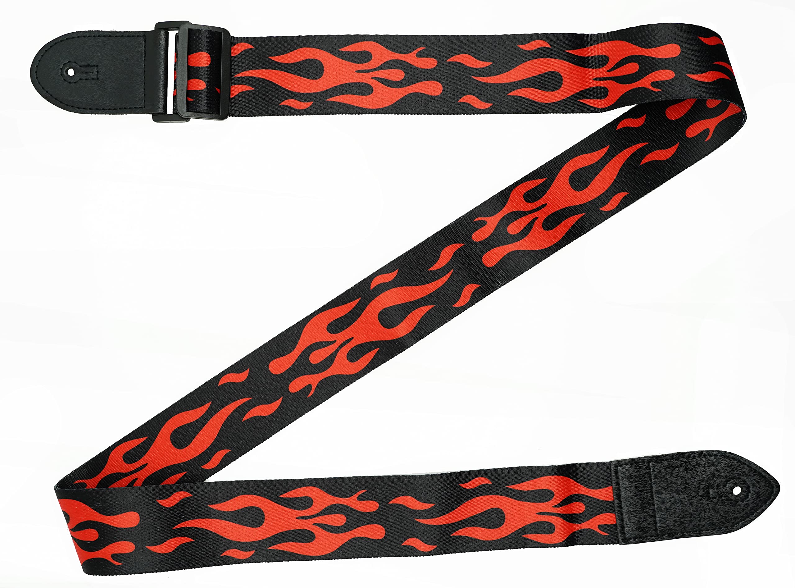 Rellocz 2 pcs Guitar Strap Electric Guitar Straps with Leather Ends Adjustable Classical Suitable For Electric, Bass& Acoustic G