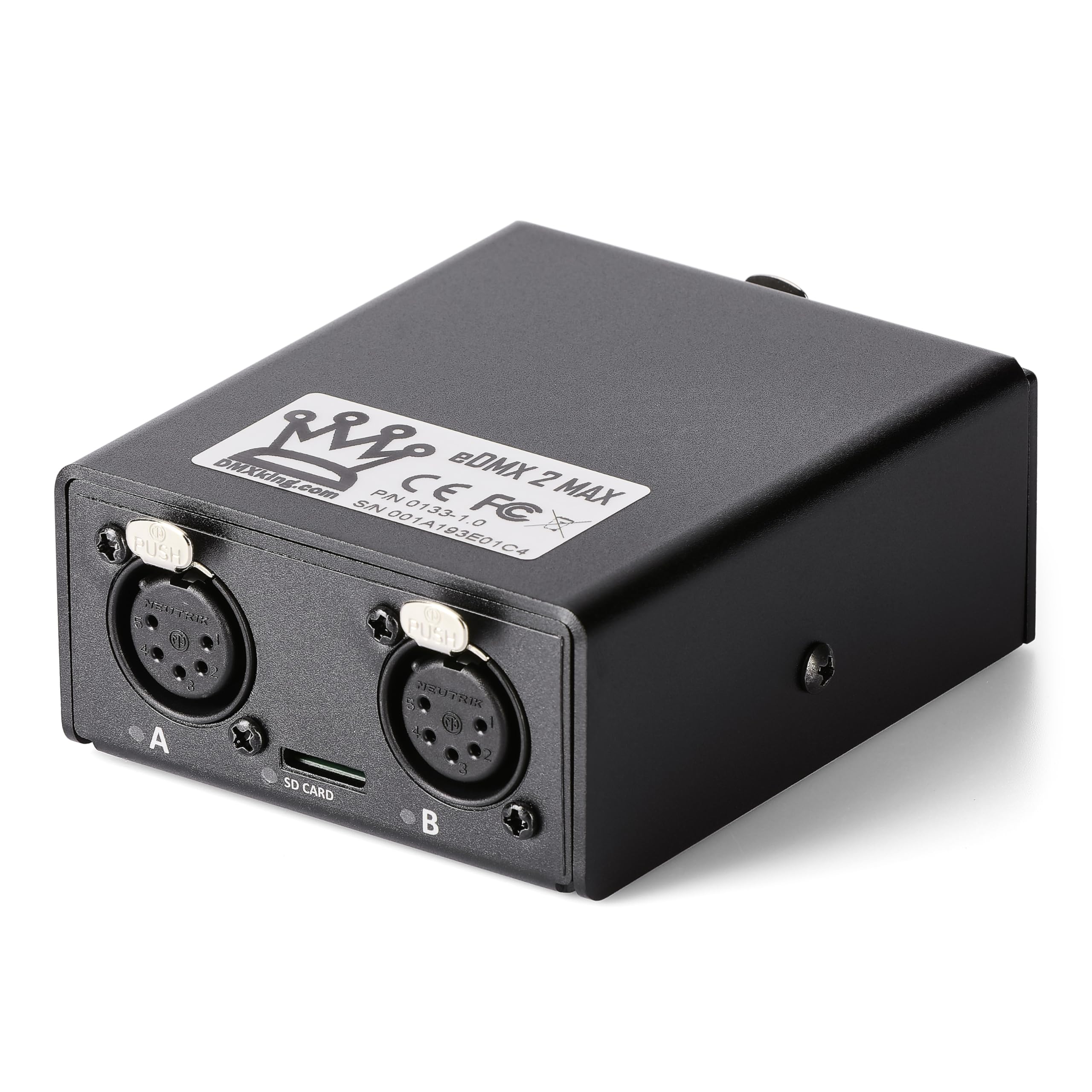 DMXking eDMX2 MAX - Ethernet DMX Adapter 2 Universe PoE/USB (5-Pin)